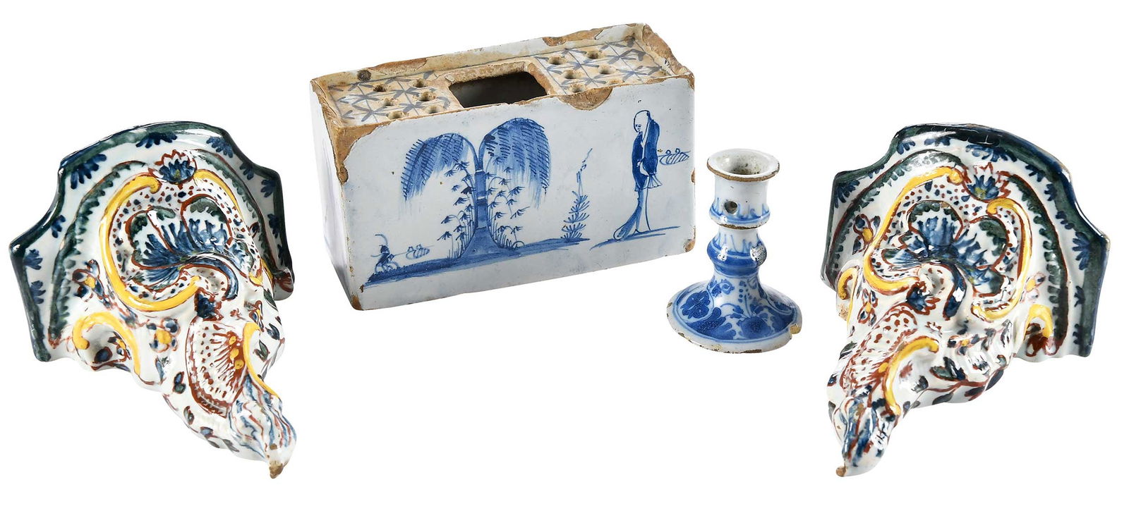 Four Diminutive Delftware Decorative Objects (1 of 9)