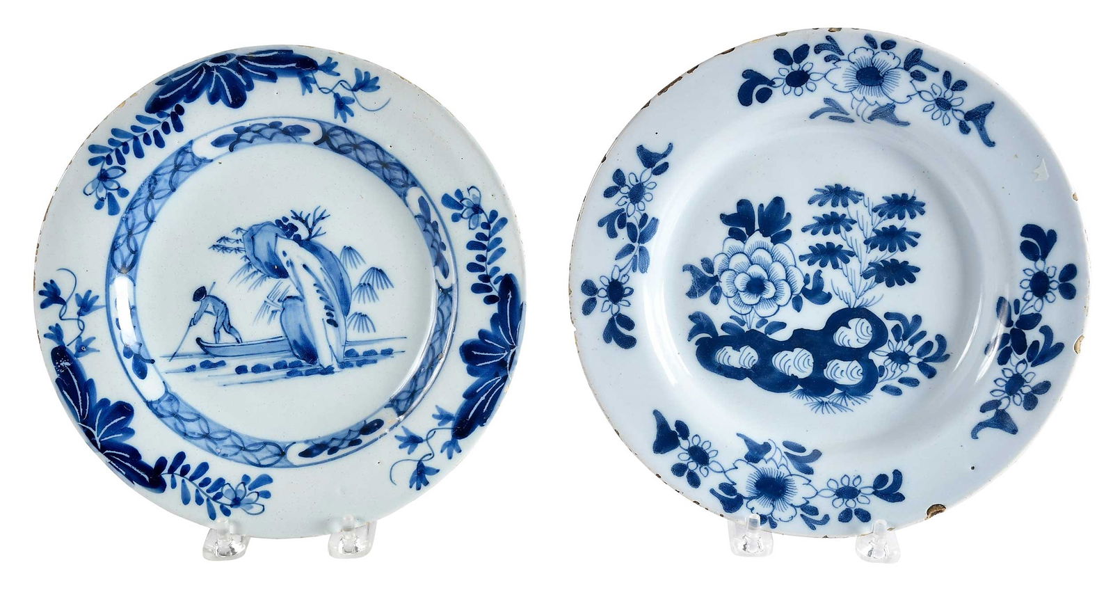Two English Delft Blue and White Chinoiserie Plates (1 of 7)