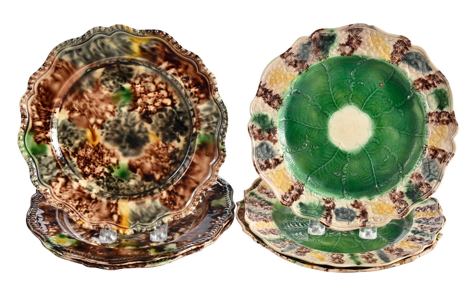 Six Staffordshire Whieldon Type Plates (1 of 9)