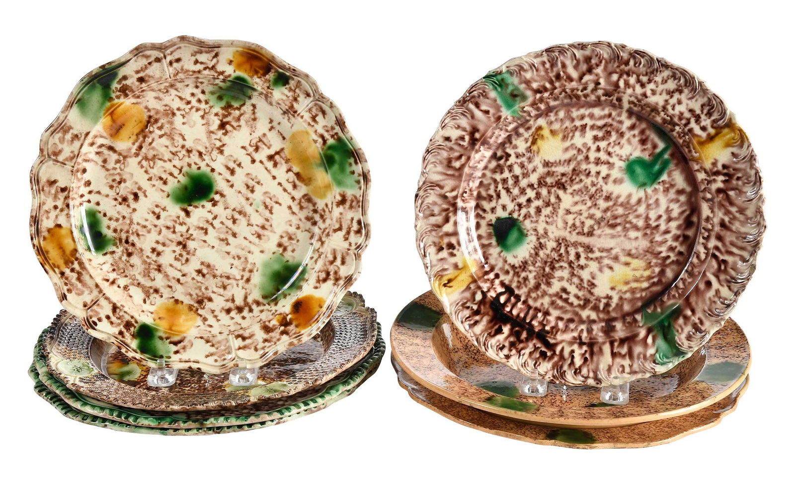 Seven Staffordshire Whieldon Type Plates (1 of 5)