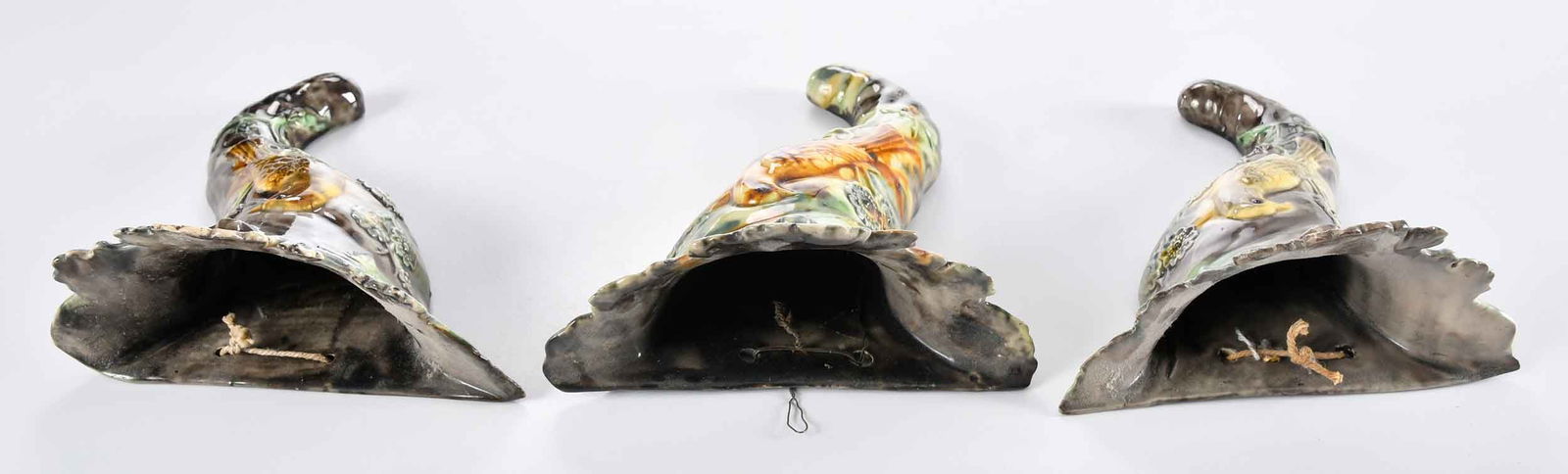 Three Whieldon Type Pottery Wall Pockets - 2