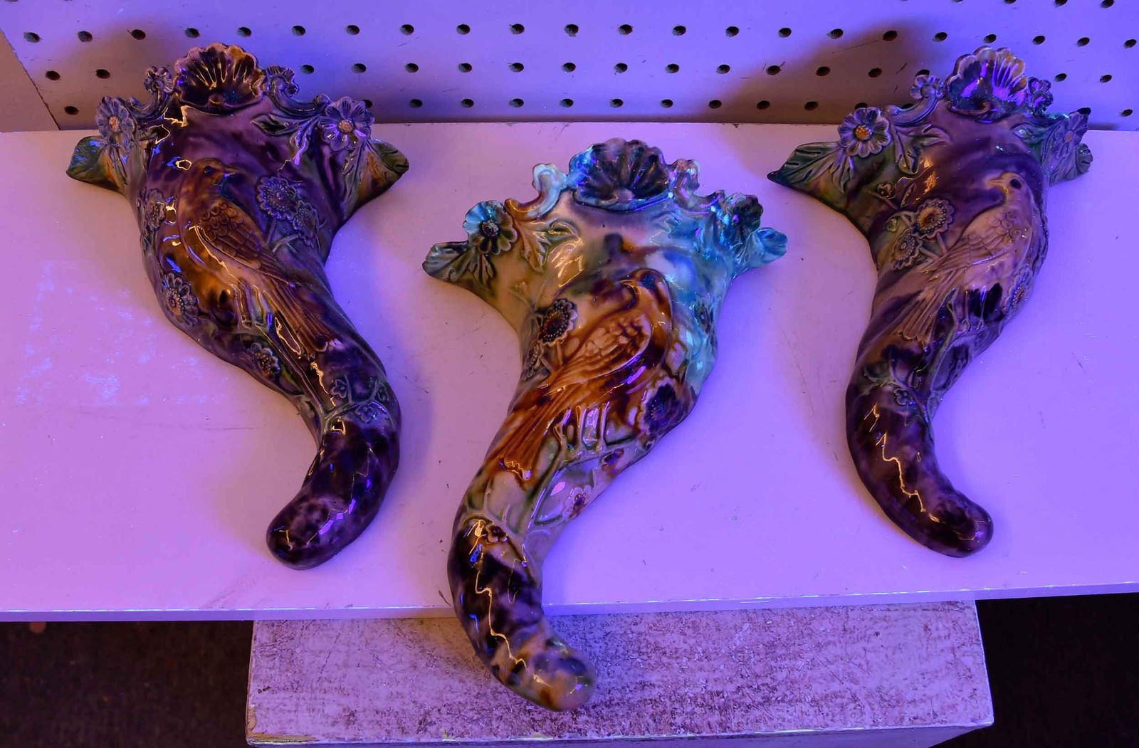 Three Whieldon Type Pottery Wall Pockets - 7