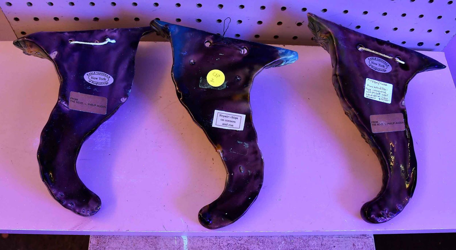 Three Whieldon Type Pottery Wall Pockets - 8