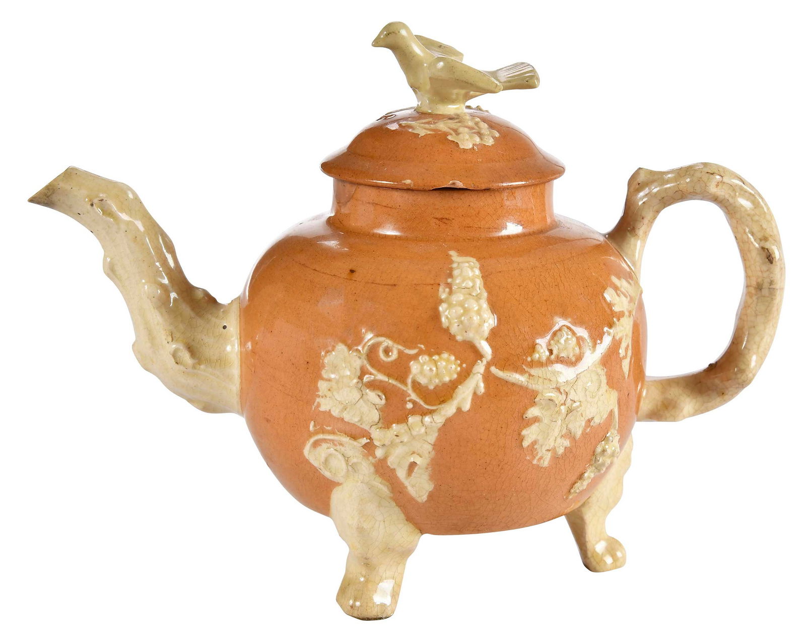 Staffordshire Astbury Type Footed Teapot (1 of 8)