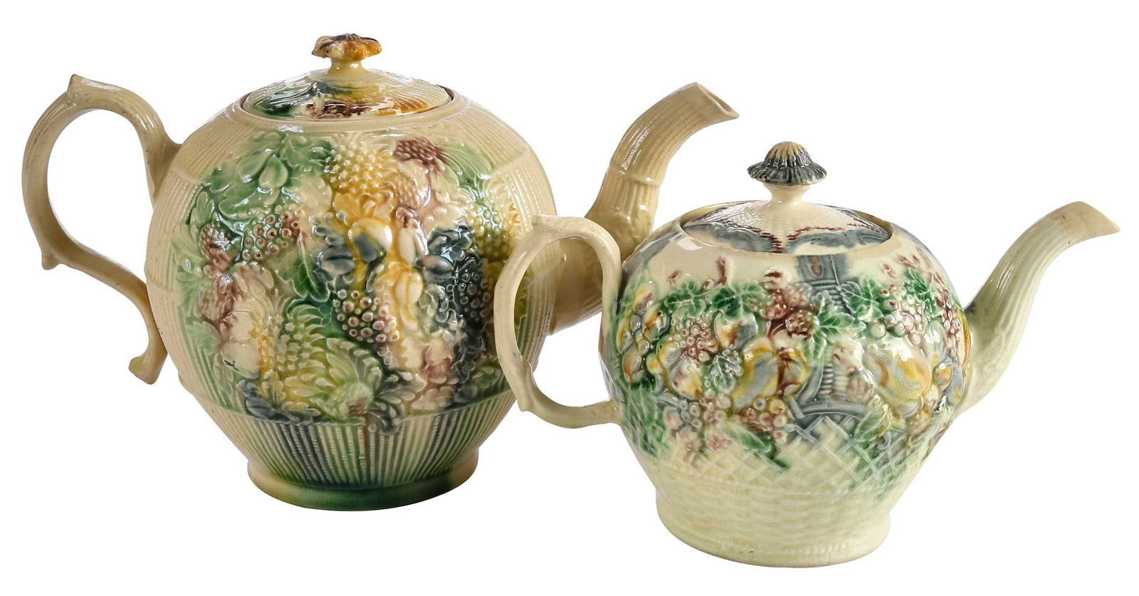 Two Wedgwood William Greatbatch Creamware Teapots (1 of 11)