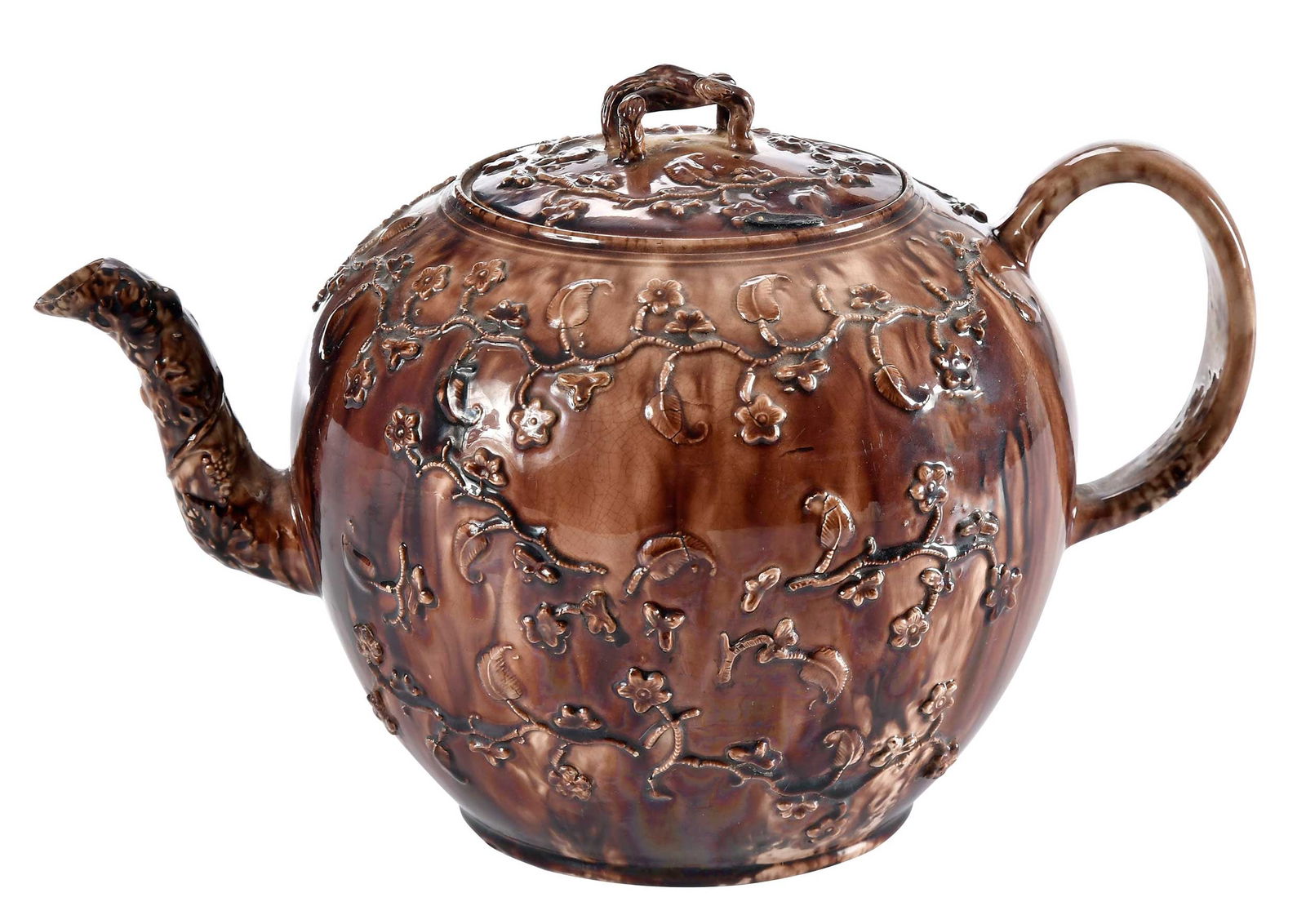 Large Staffordshire Whieldon Type Tortoiseshell Teapot (1 of 11)