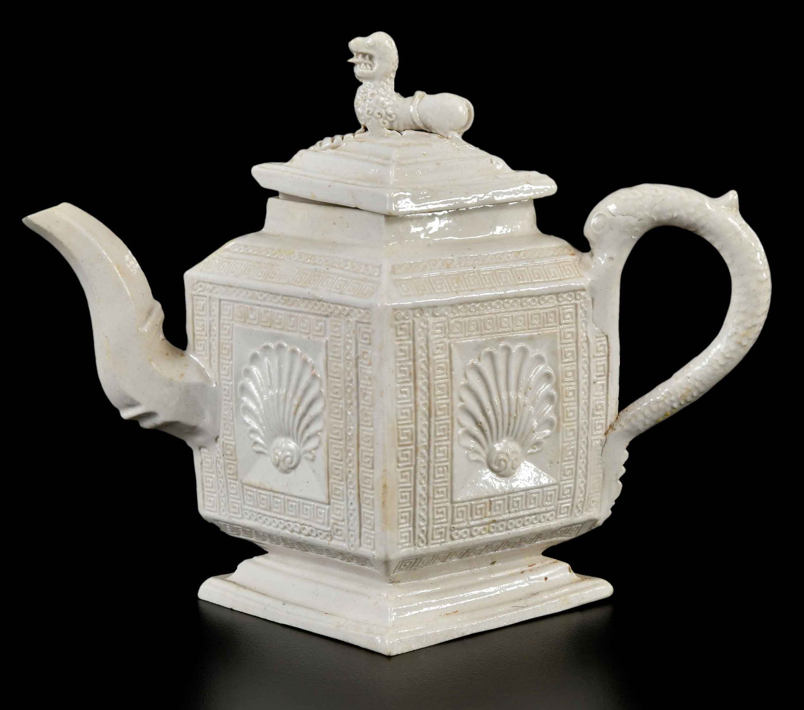 Staffordshire Salt Glazed Lozenge Form Teapot (1 of 9)