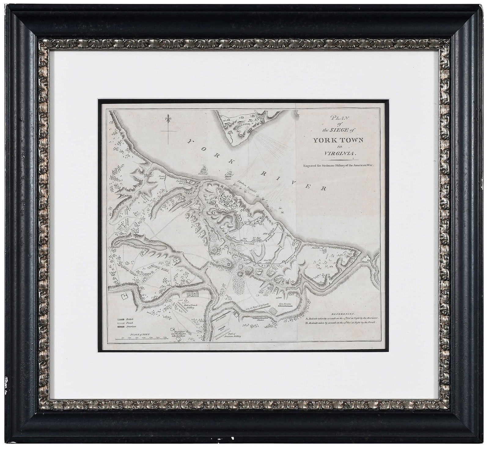 Faden - Plan of the Siege of York Town in Virginia. (1 of 5)