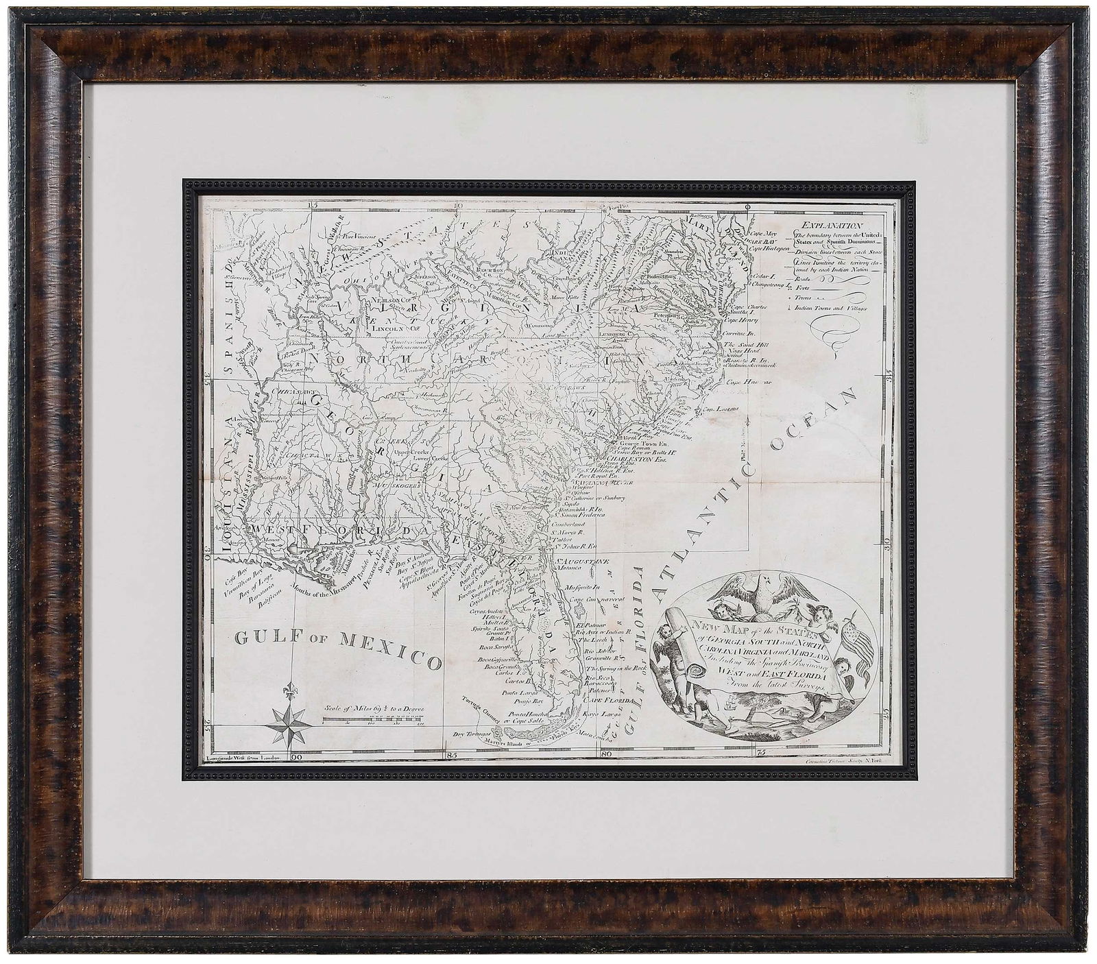 Tiebout - New Map of the States of Georgia South and North Carolina... (1 of 5)