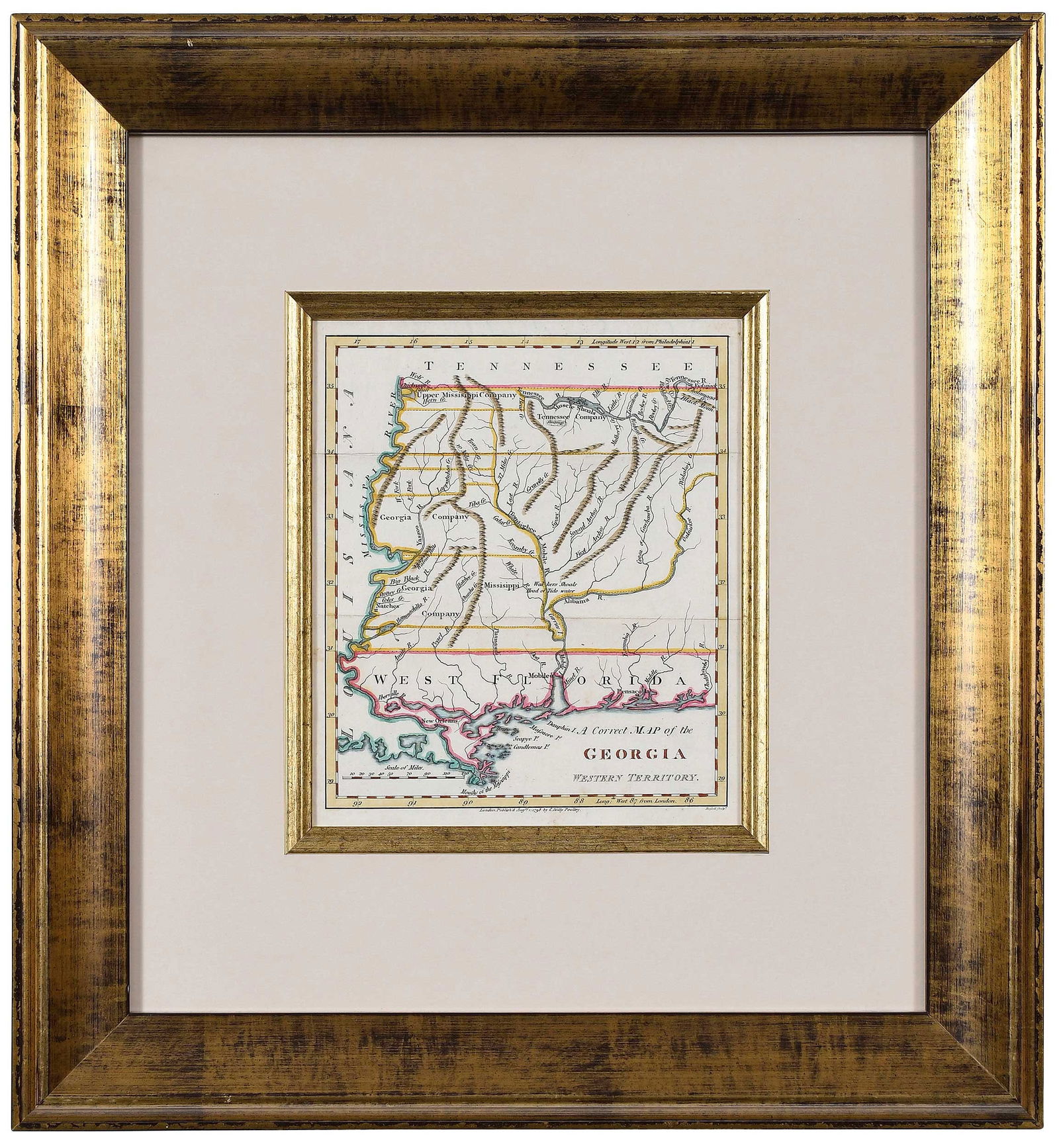 Morse & Dilly - A Correct Map of the Georgia Western Territory (1 of 6)