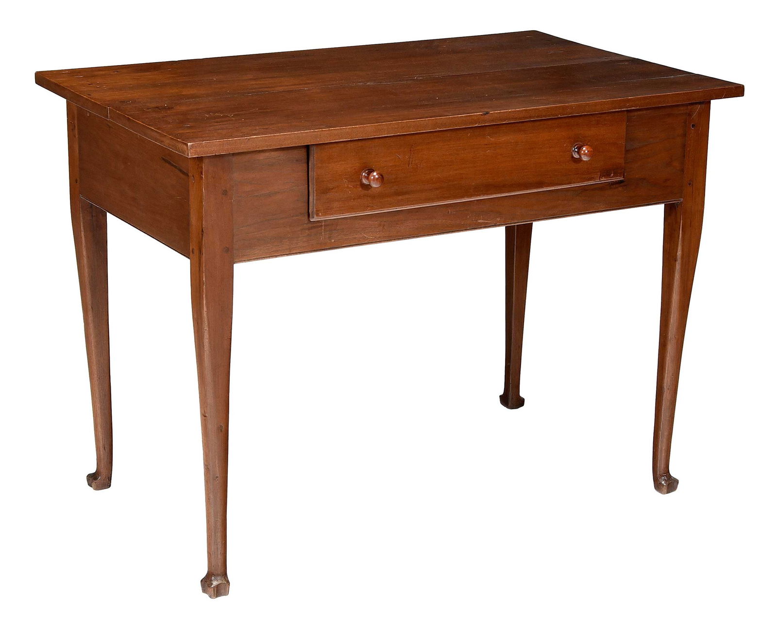 North Carolina Queen Anne Walnut Single Drawer Table (1 of 8)