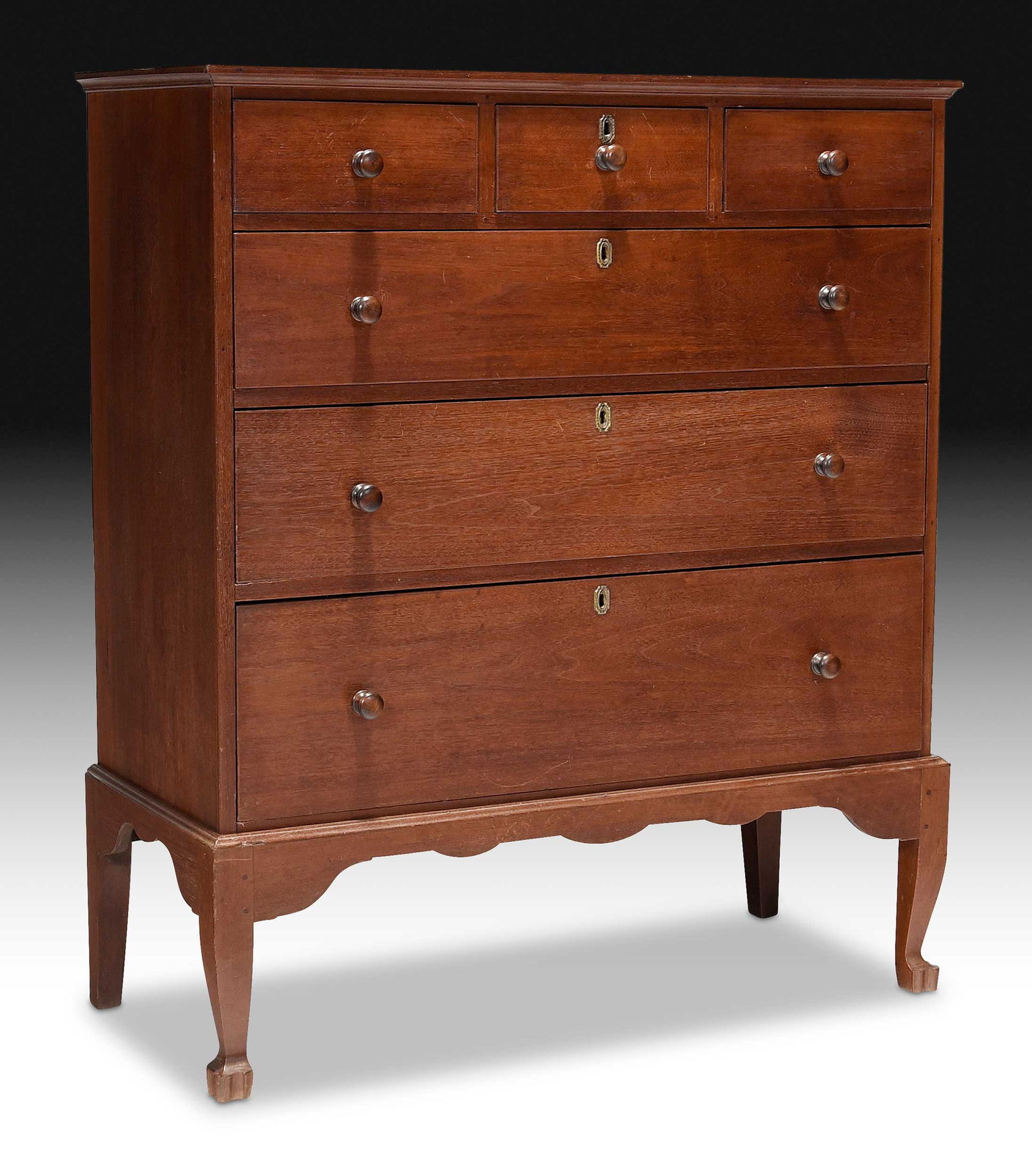 North Carolina Queen Anne Walnut Chest on Frame (1 of 10)