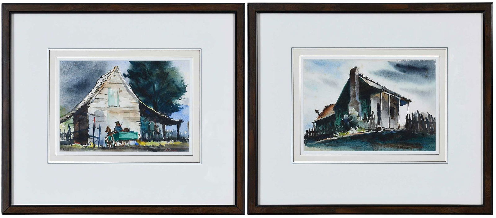 Charles Henry Reinike, Two Watercolors (1 of 9)