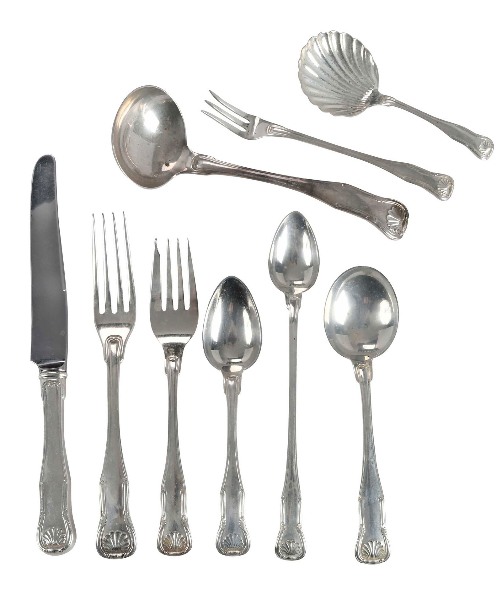 Kirk & Son Shell Sterling Flatware, 102 pieces (1 of 5)