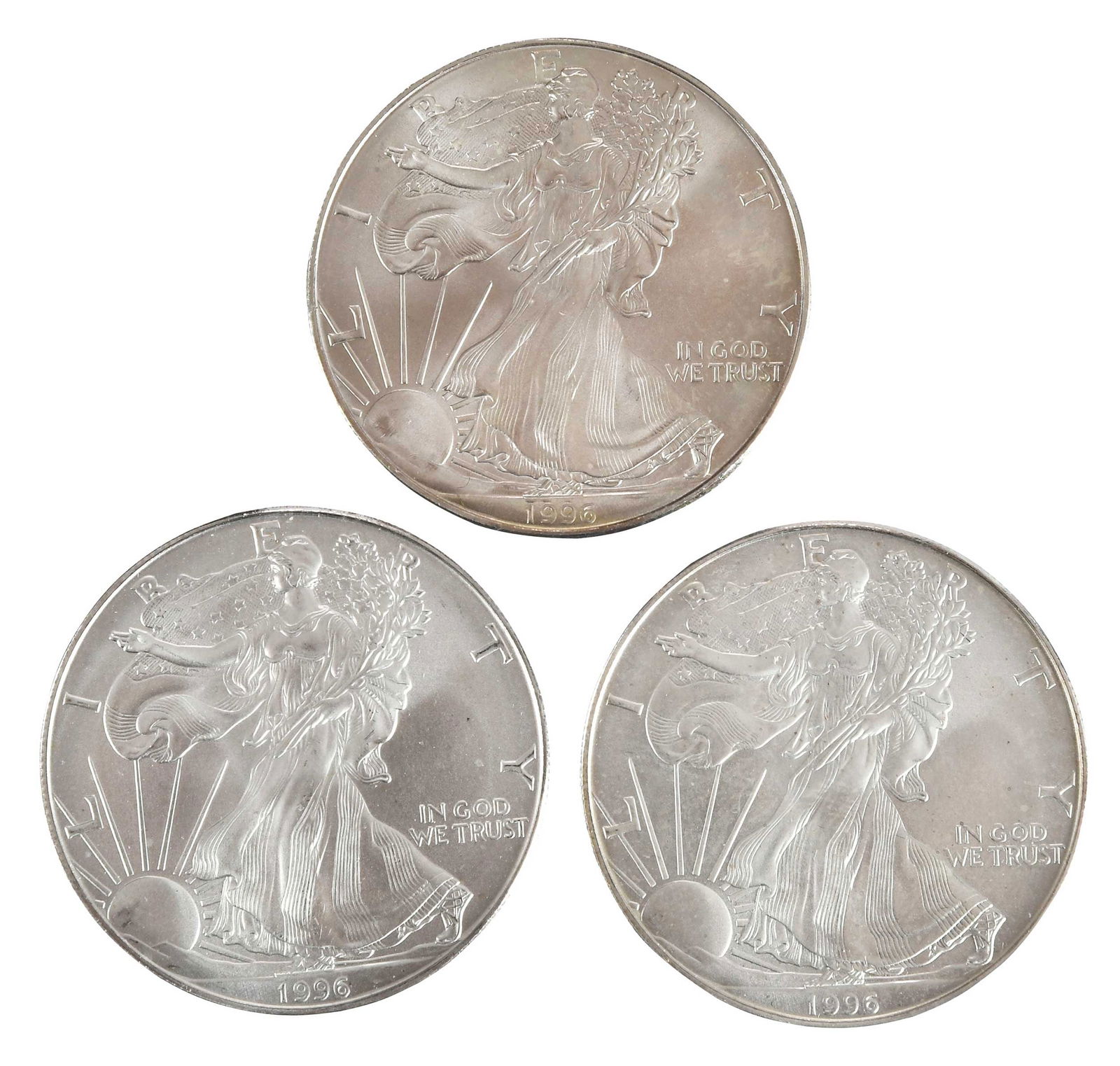 21 Key Date 1996 American Silver Eagles (1 of 3)