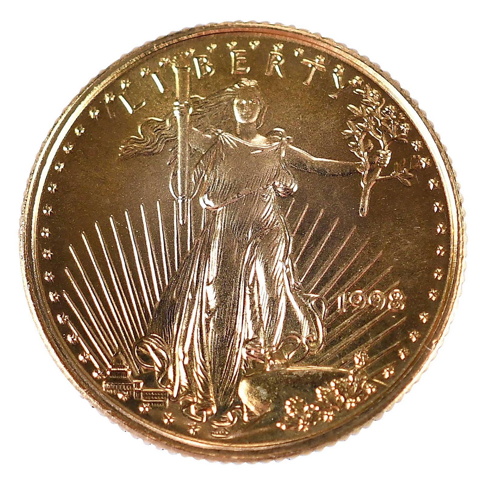 1998 Tenth Ounce American Gold Eagle Coin (1 of 2)