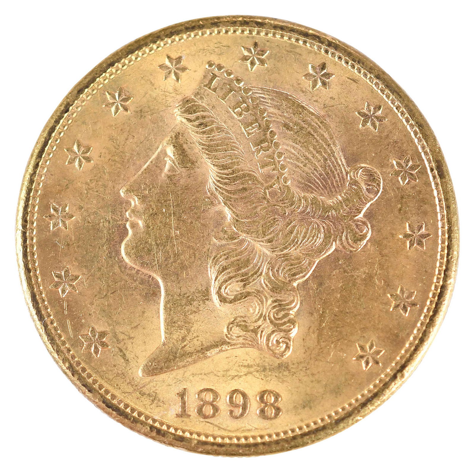 1898-S Liberty Double Eagle $20 Gold Coin (1 of 2)