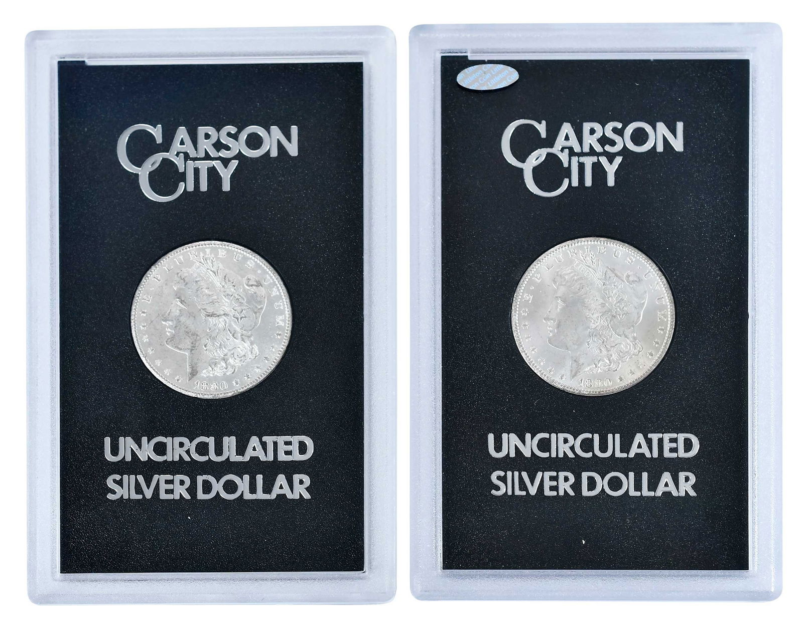 Two 1880 Carson City Morgan Dollars (1 of 2)