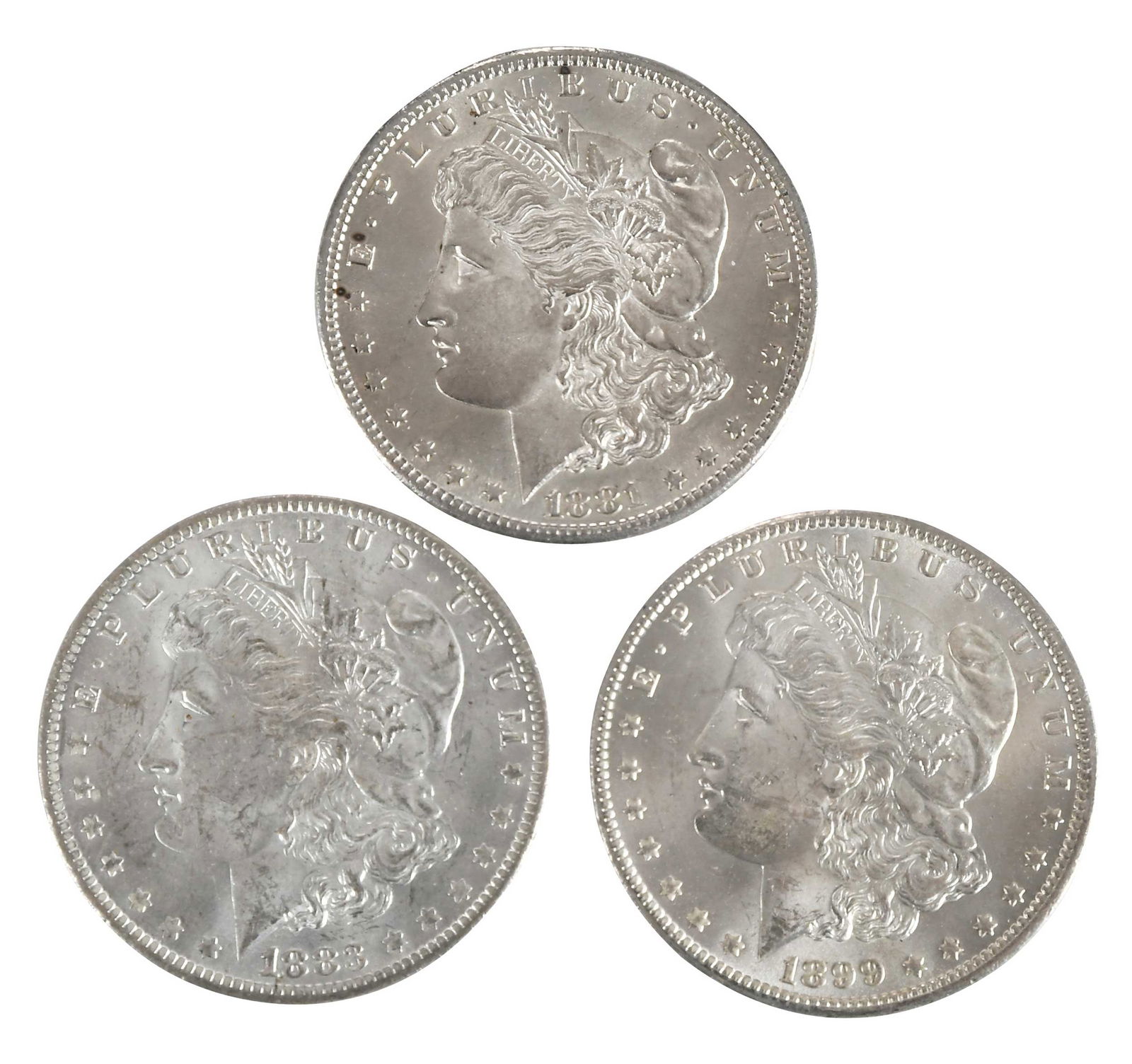 Uncirculated Roll of Assorted Date Morgan Dollars: 20 coins, assorted dates and mintmarks Provenance: Private Collection