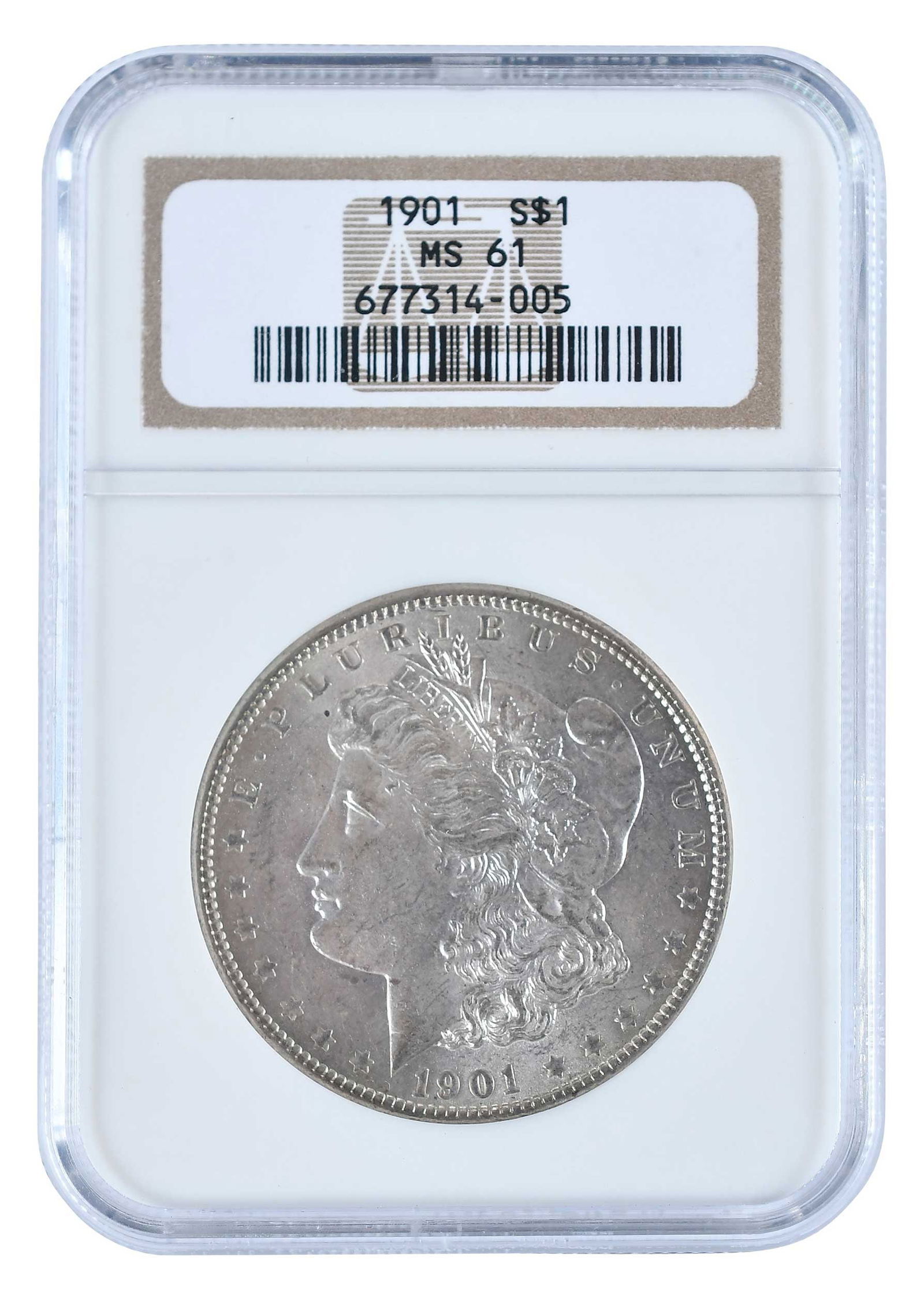 1901 Morgan Dollar, NGC MS61: condition sensitive Philadelphia dateProvenance: Private Collection