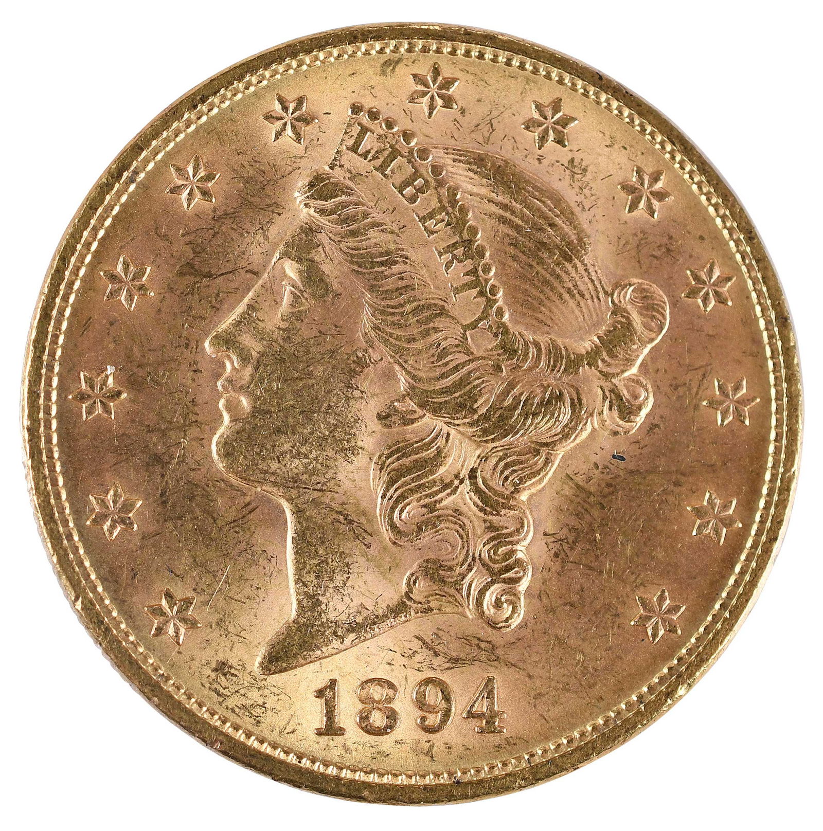 1894 Liberty Head $20 Double Eagle Gold Coin (1 of 2)
