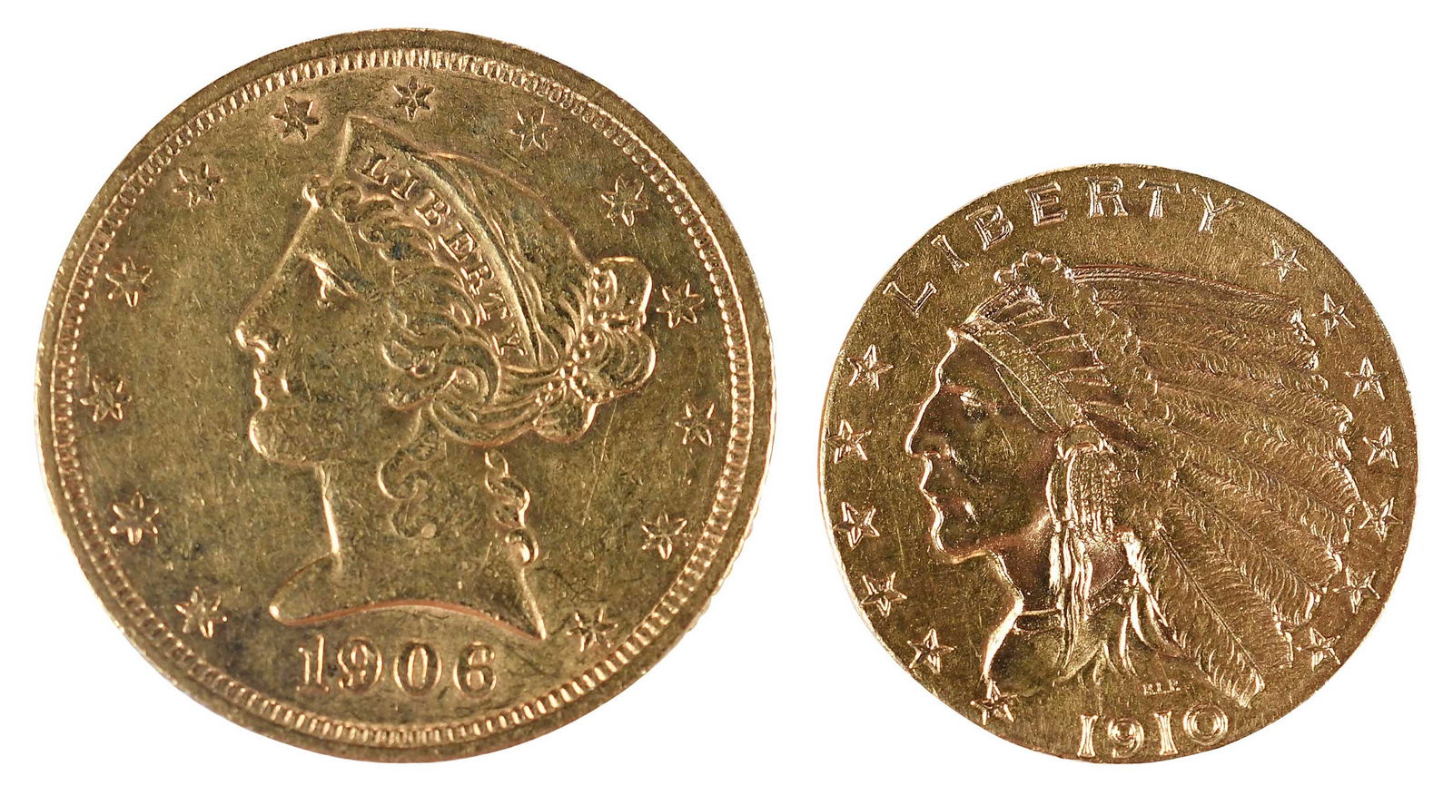 Two Gold Coins: $2-1/2 and $5 (1 of 2)