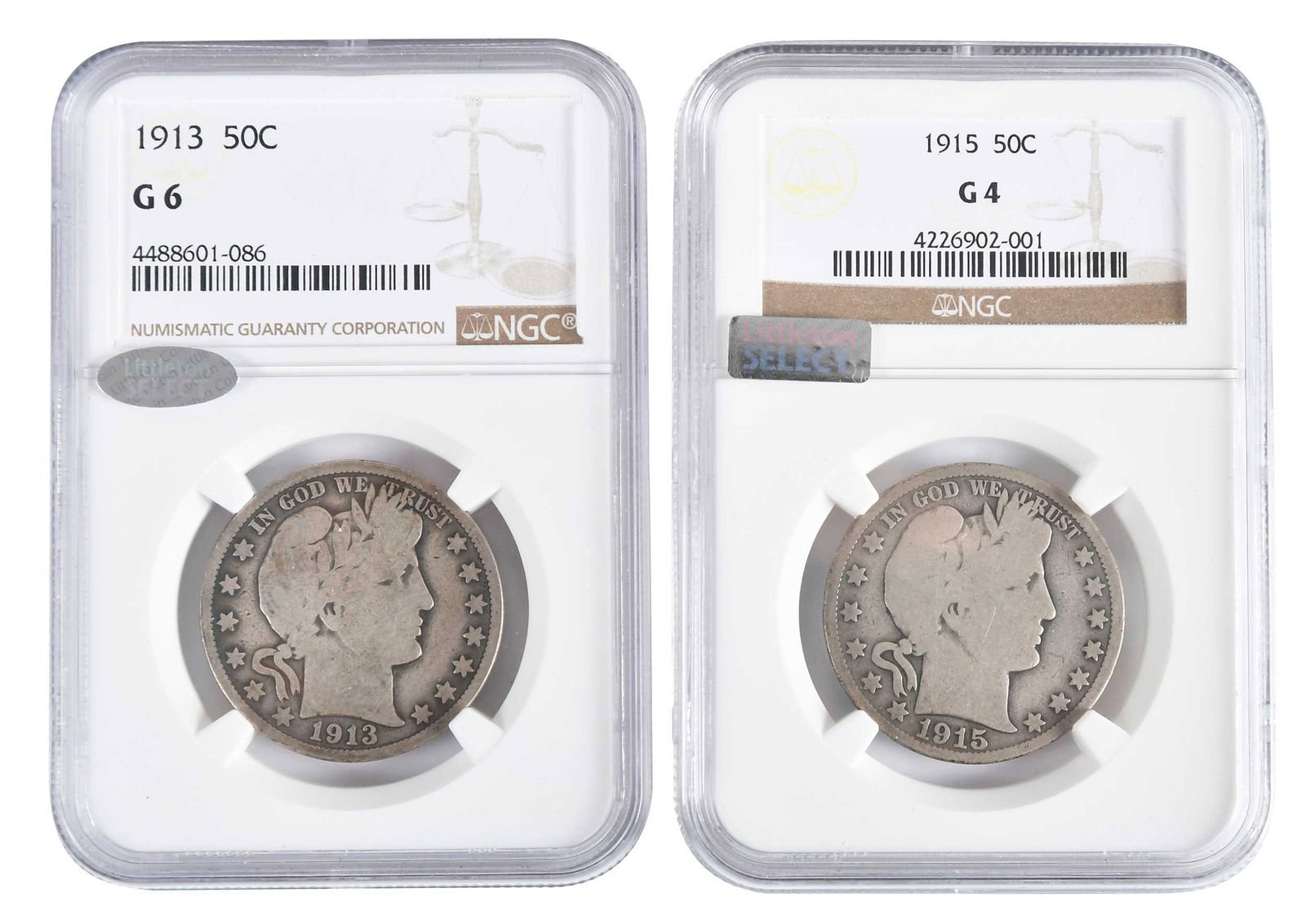 Two Lower Mintage Philadelphia Barber Half Dollars (1 of 4)