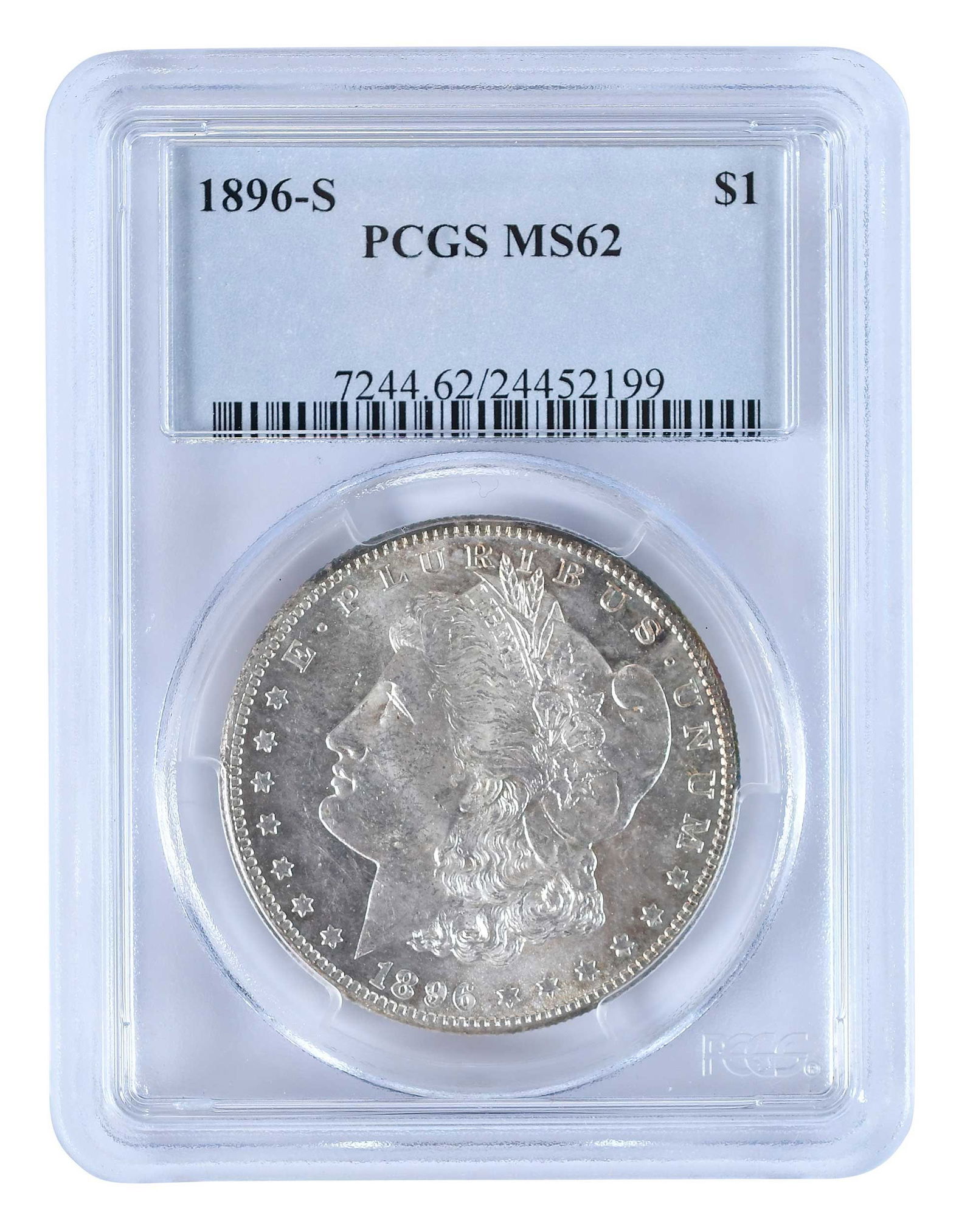 1896-S Morgan Dollar, PCGS MS62: tough San Francisco Mint issue Provenance: Private Collection
