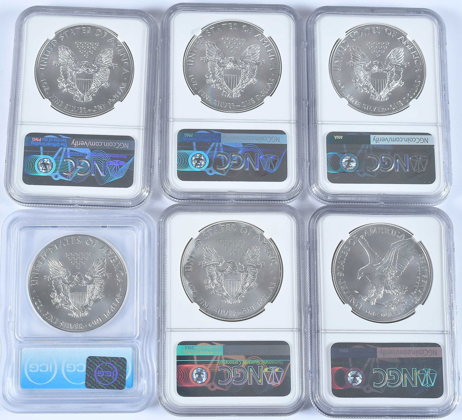 12 American Silver Eagles, Assorted Dates - 3