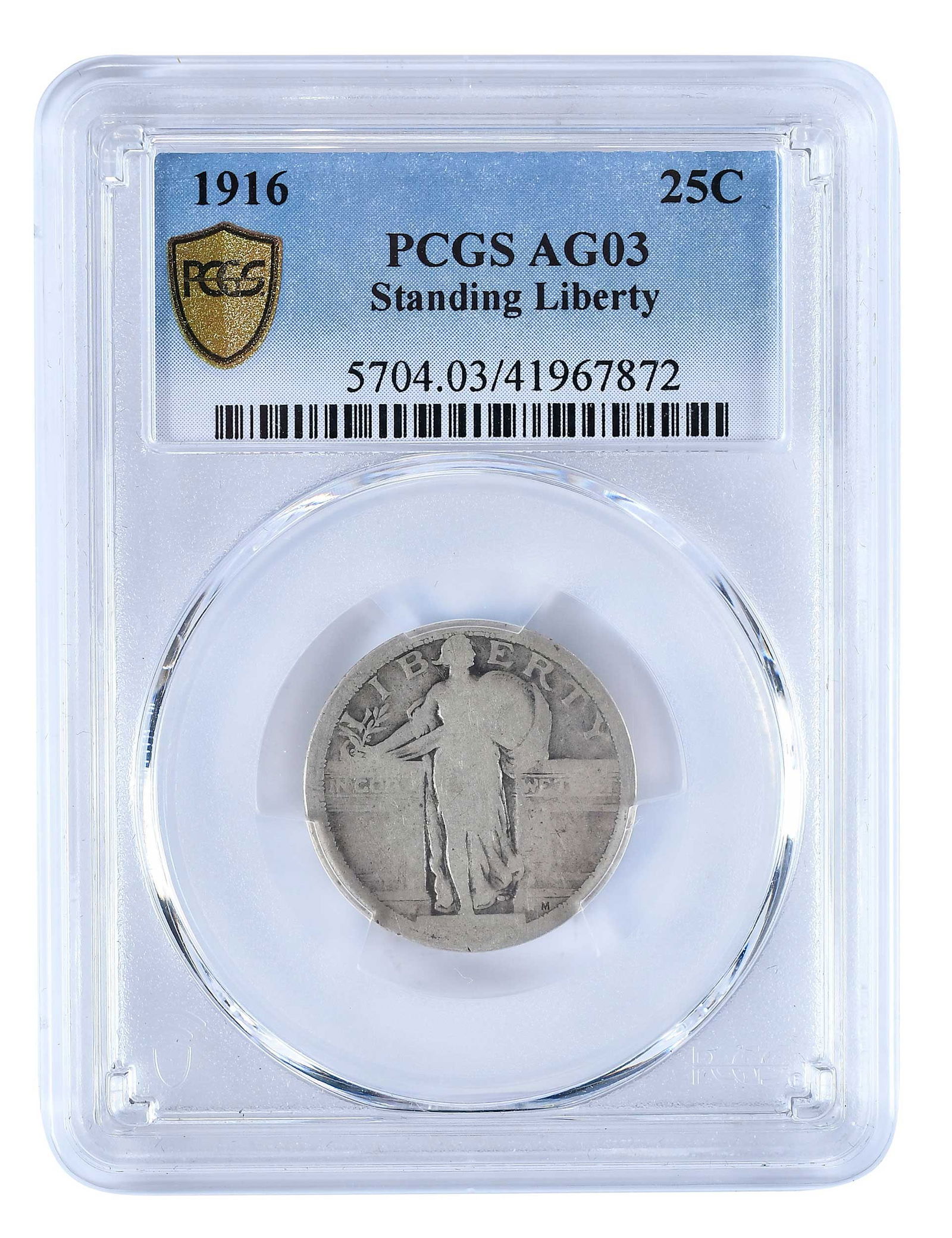 1916 Standing Liberty Quarter: affordable alternative to fill the hole for first year Standing Liberty quarter, 52k mintage, date not visible (attributed by diagnostics)Provenance: Private Collection, Lincolnton, North Carolina