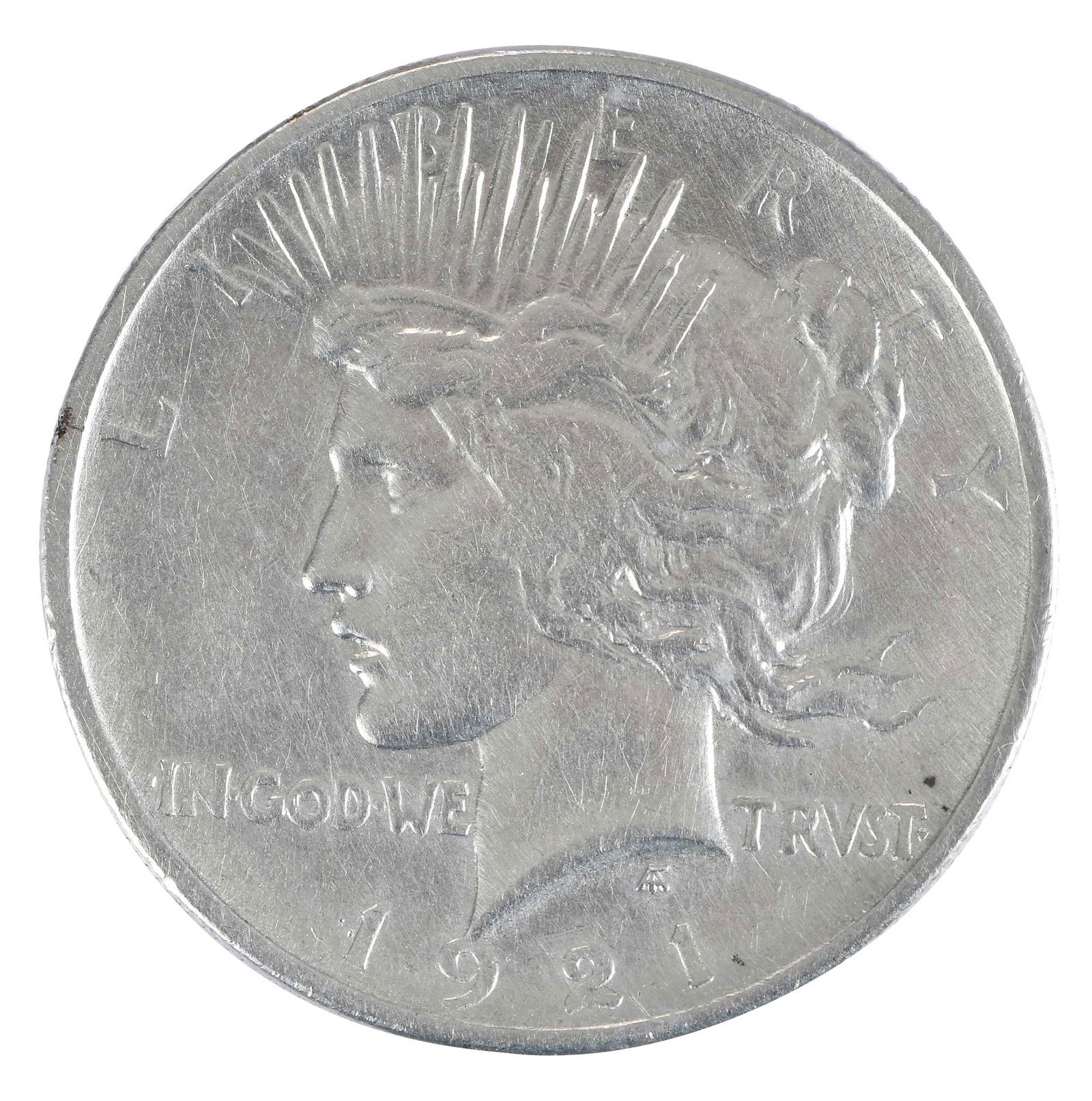 1921 Peace Dollar, Key Date: initial year of series and key date with high relief Provenance: Private Collection