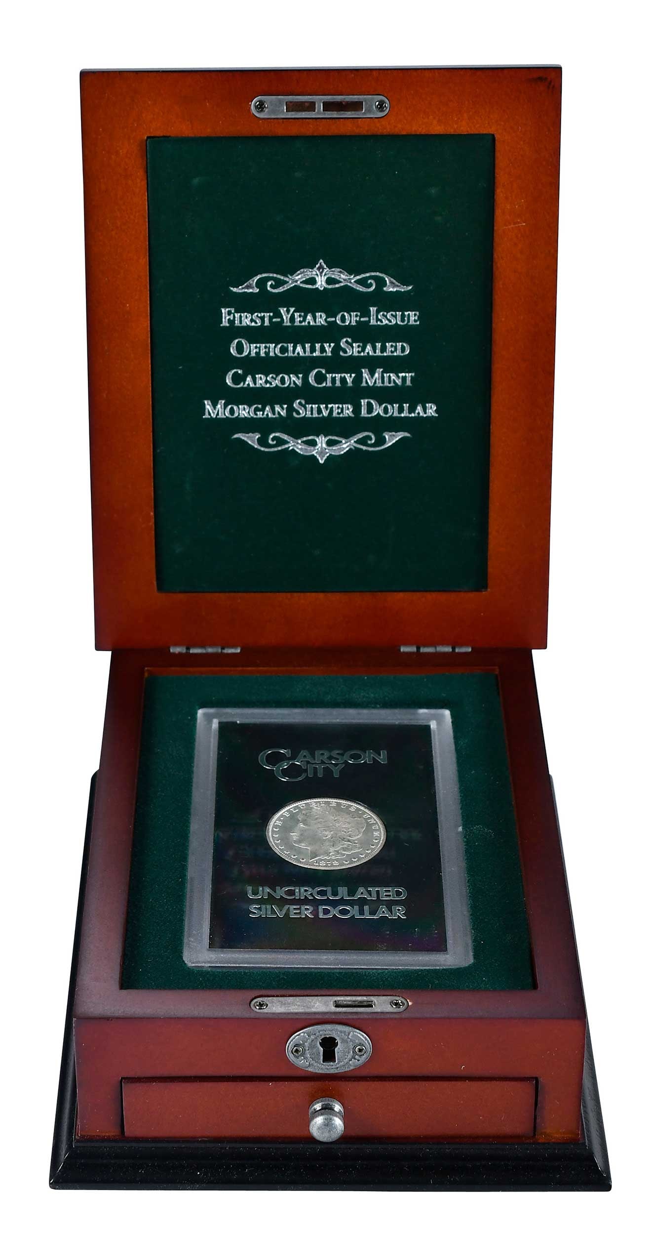 1878-CC Carson City Morgan Dollar, in Wooden Box (1 of 5)