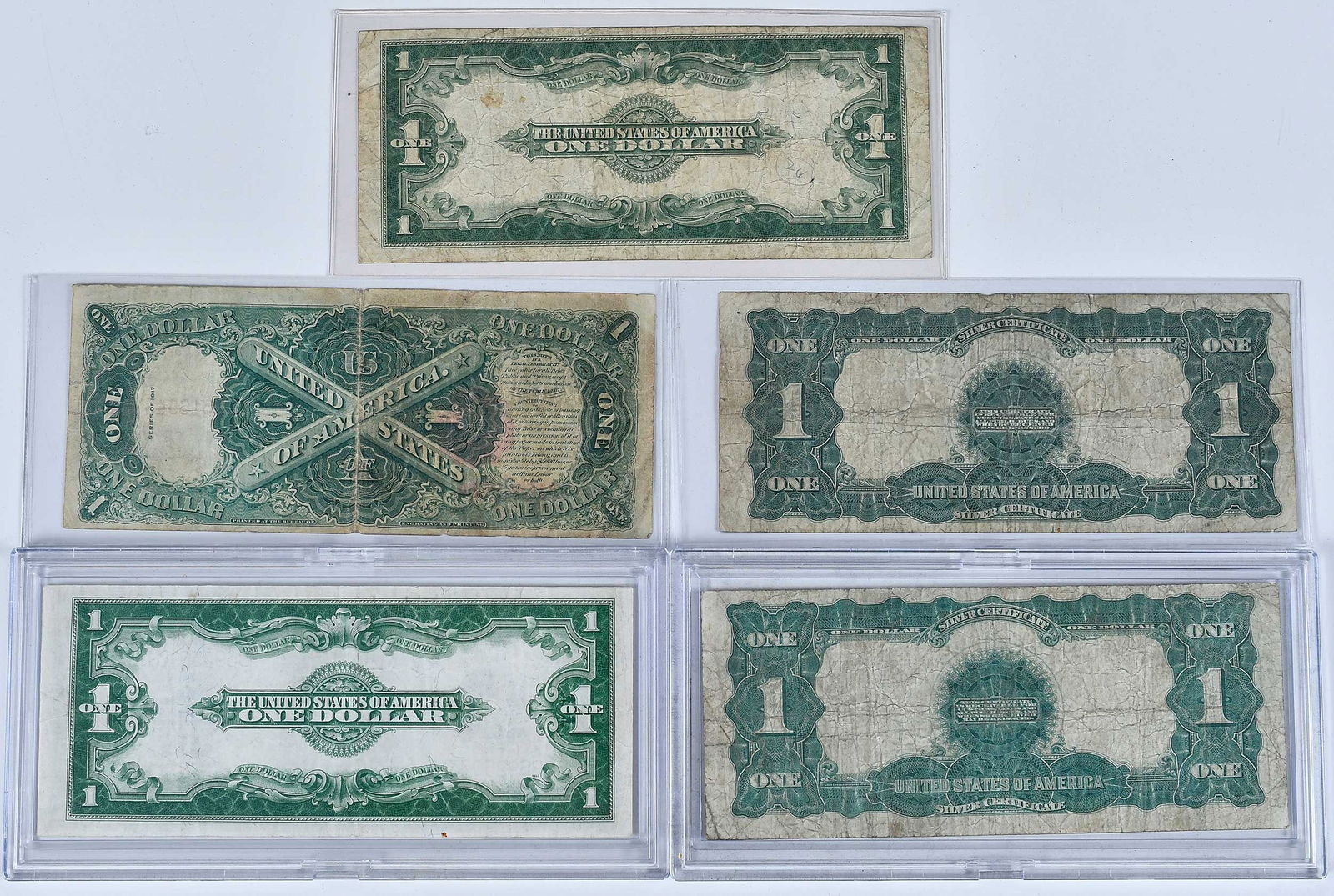 Nine Large Sized One Dollar Notes - 2