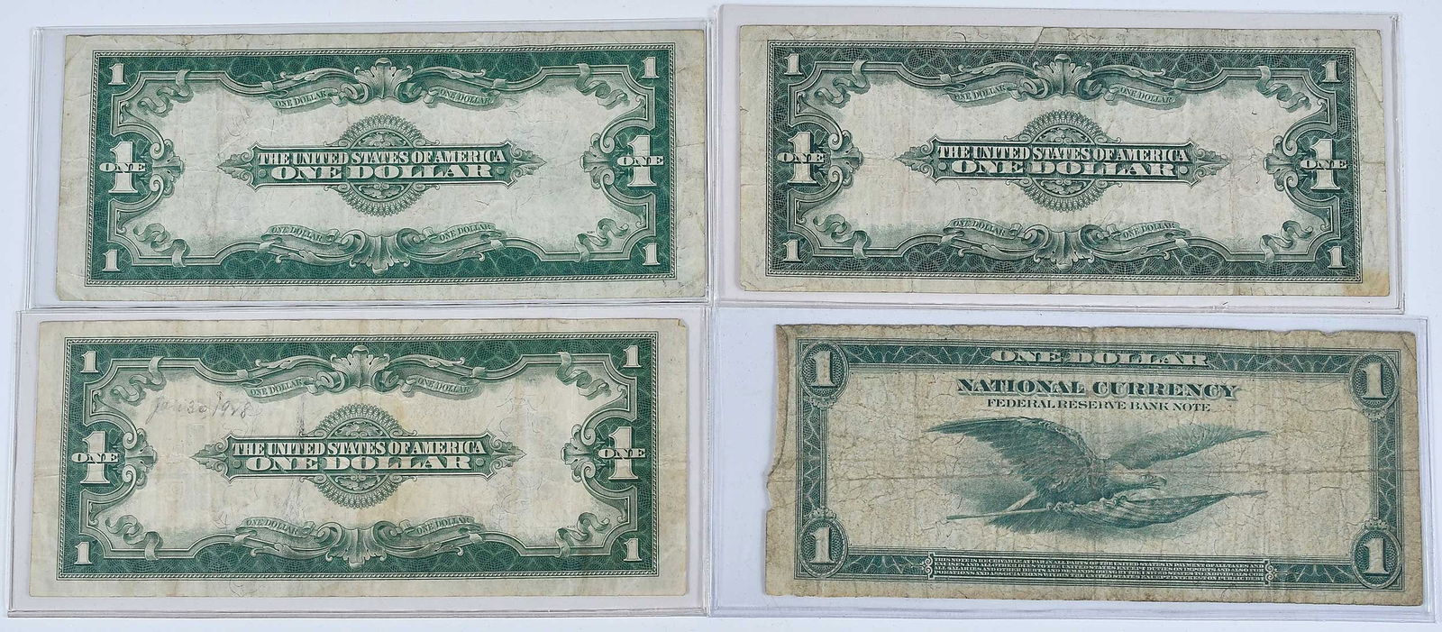 Nine Large Sized One Dollar Notes - 3