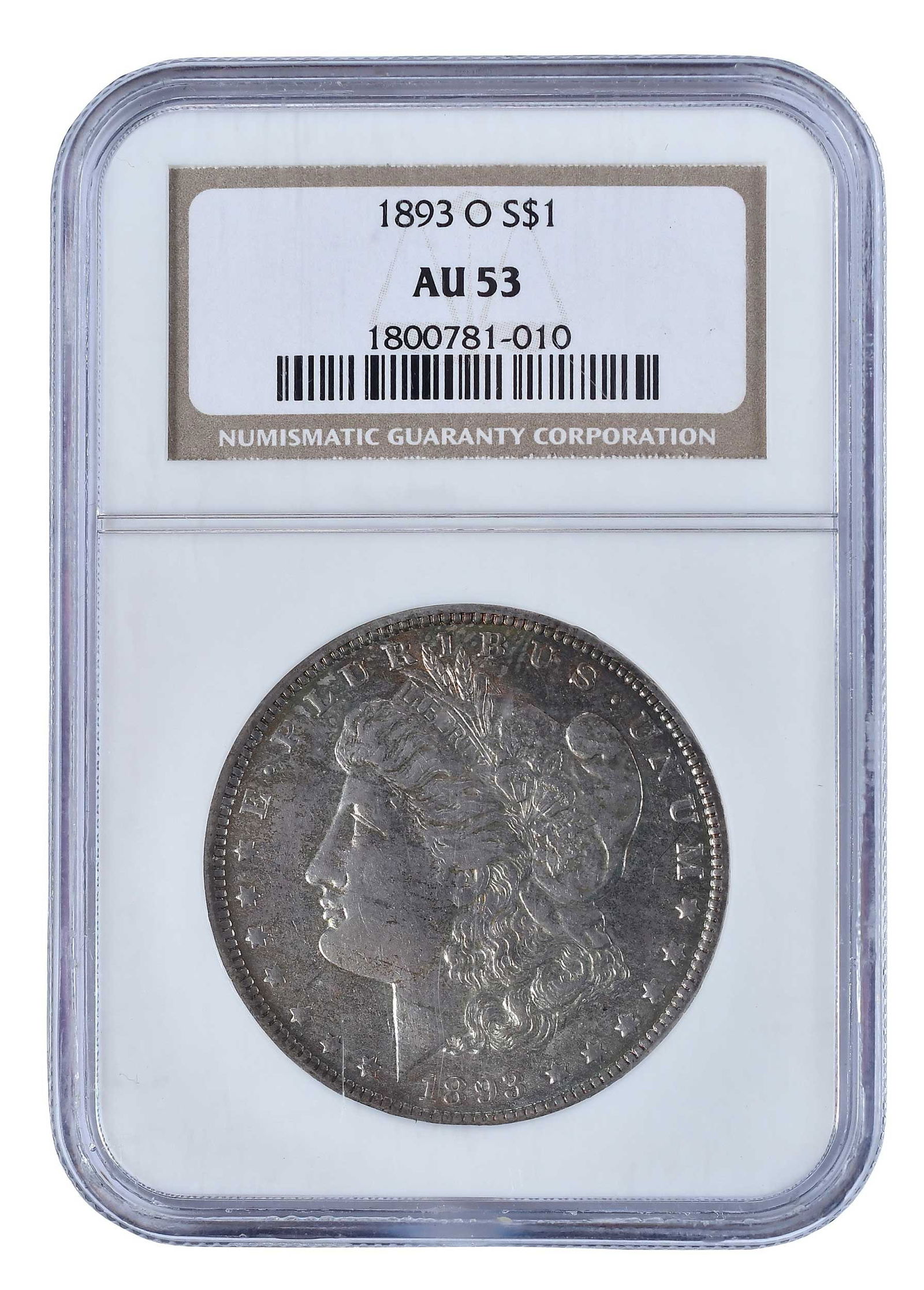 1893-O Morgan Dollar, NGC AU55: New Orleans Mint Provenance: Private Collection