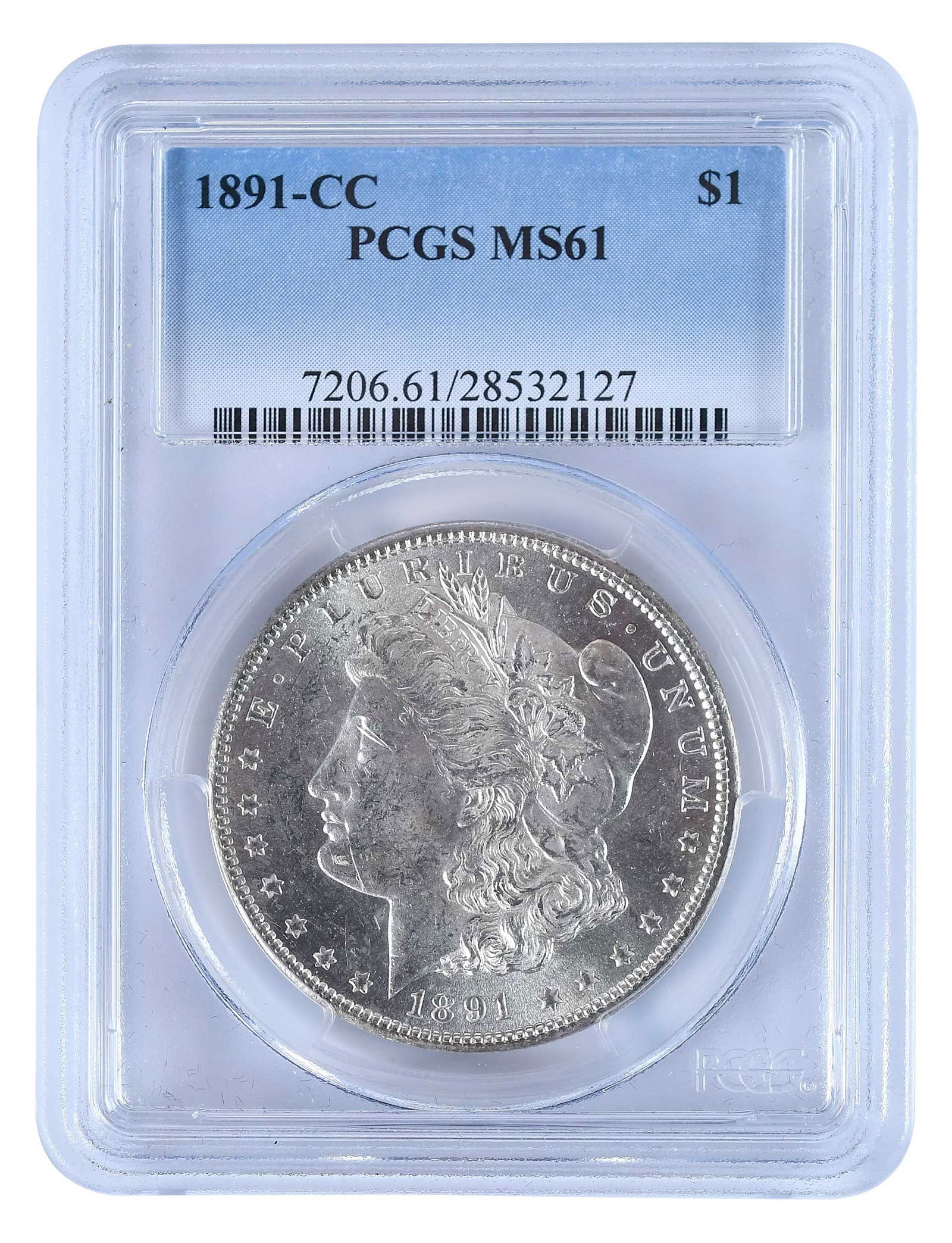 1891-CC Morgan Dollar "Spitting Eagle" Variety (1 of 2)