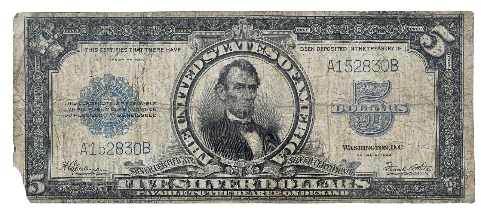 $5 Porthole Silver Certificate Note (1 of 4)
