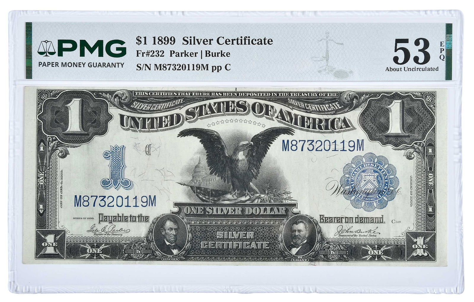 1899 Black Eagle $1 Silver Certificate (1 of 2)