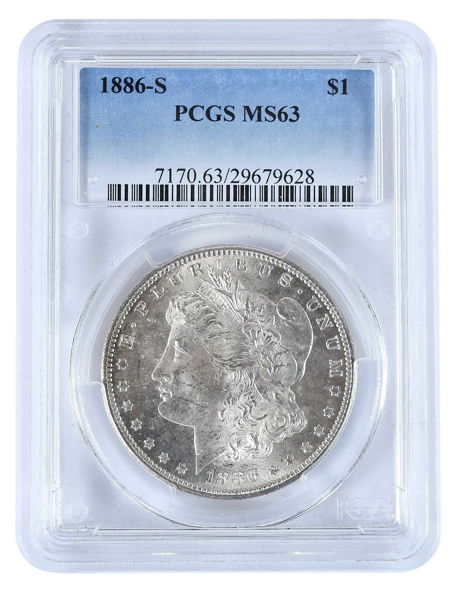 1886-S Morgan Dollar, Uncirculated (1 of 2)