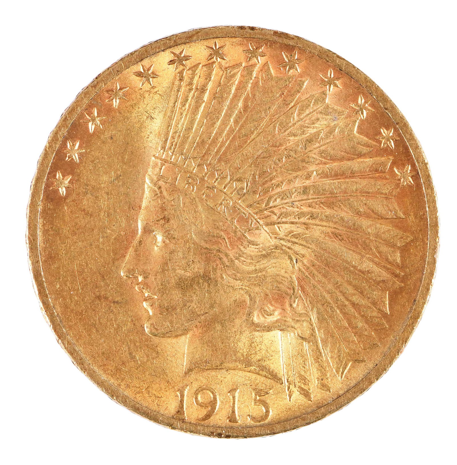 1915 Indian Head $10 Gold Coin (1 of 2)