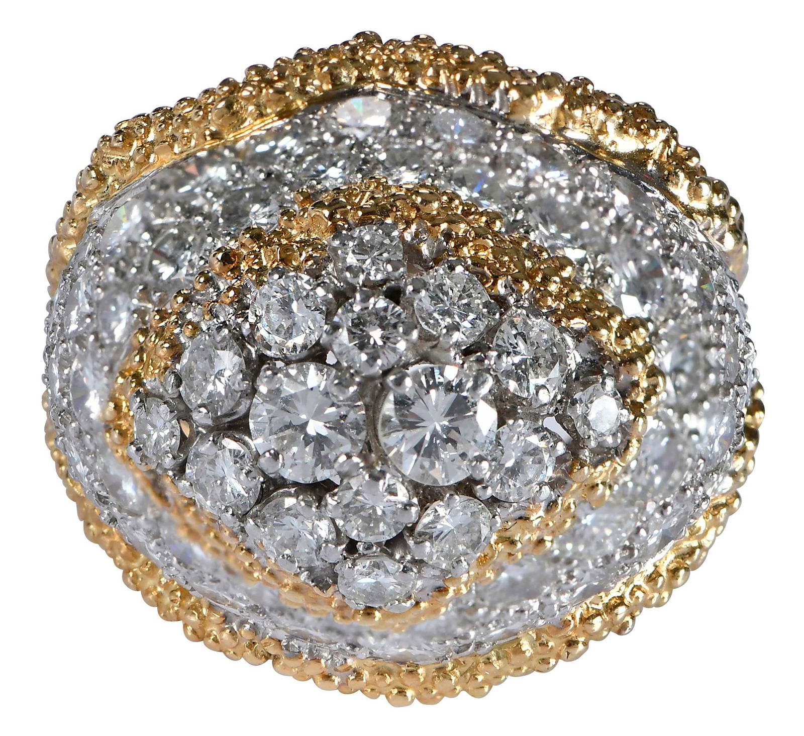 18kt. and 14kt. Vintage Diamond Cluster Ring (1 of 5)