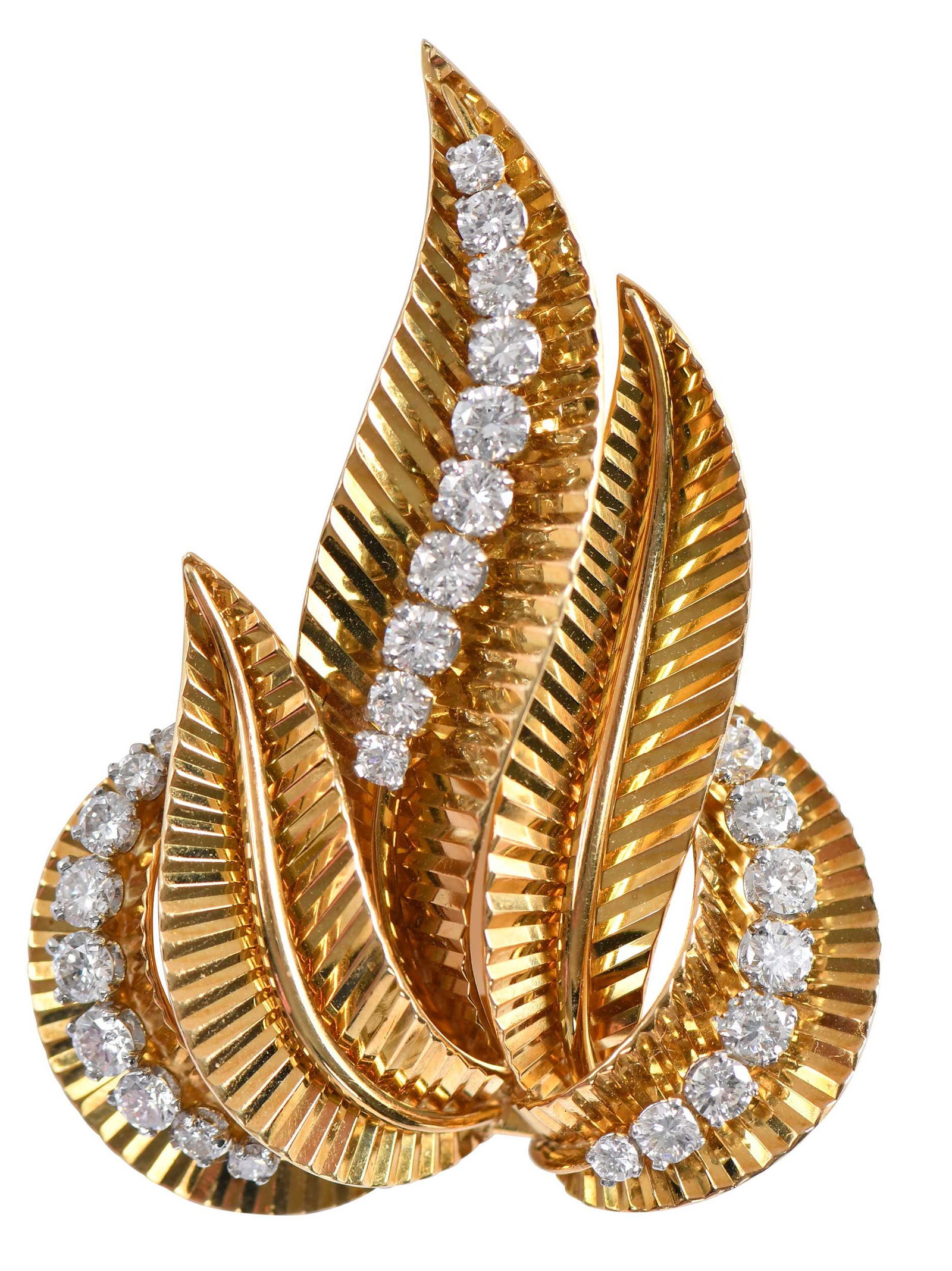 18kt. Vintage Cartier Diamond Clip Brooch (1 of 6)