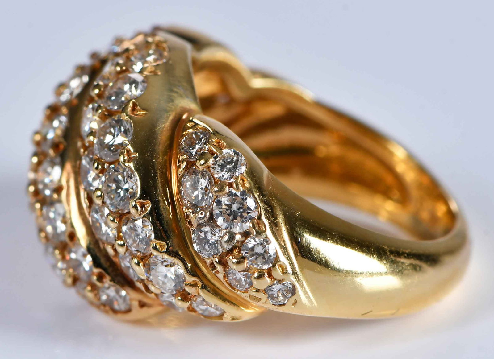 18kt. Diamond Dinner Ring - 4