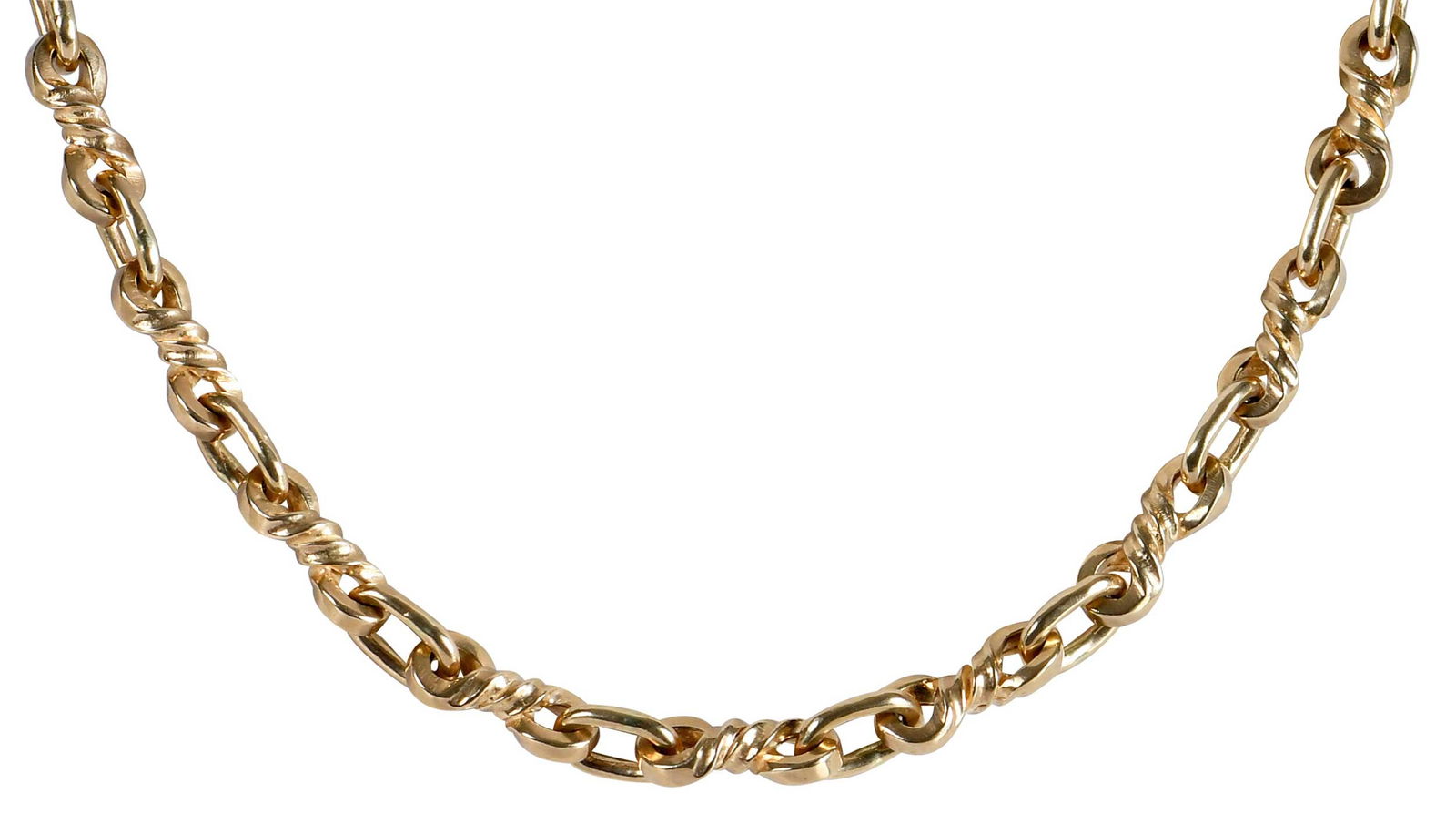 14kt. Long Fancy Link Chain (1 of 4)