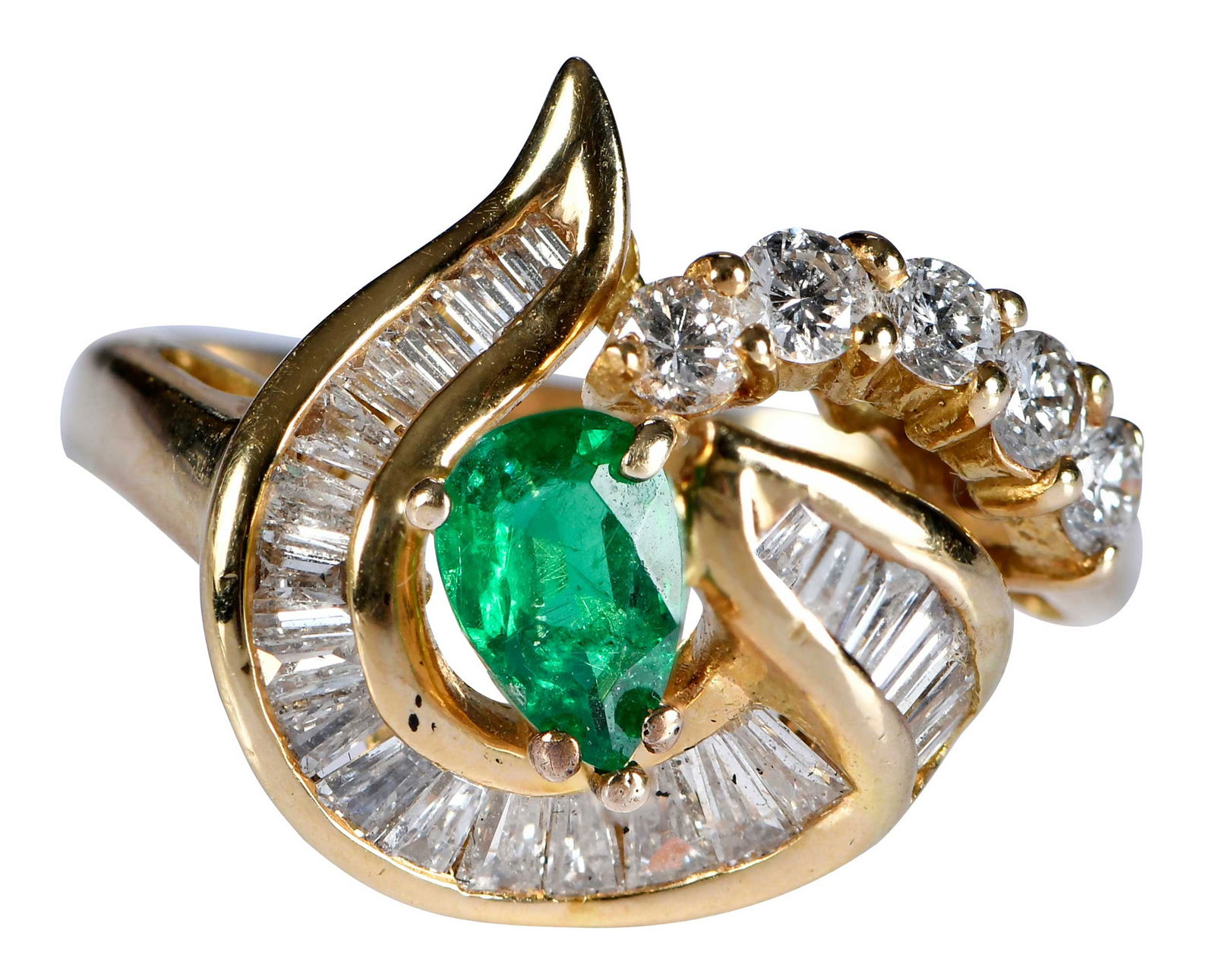 18kt. Emerald and Diamond Fashion Ring (1 of 4)