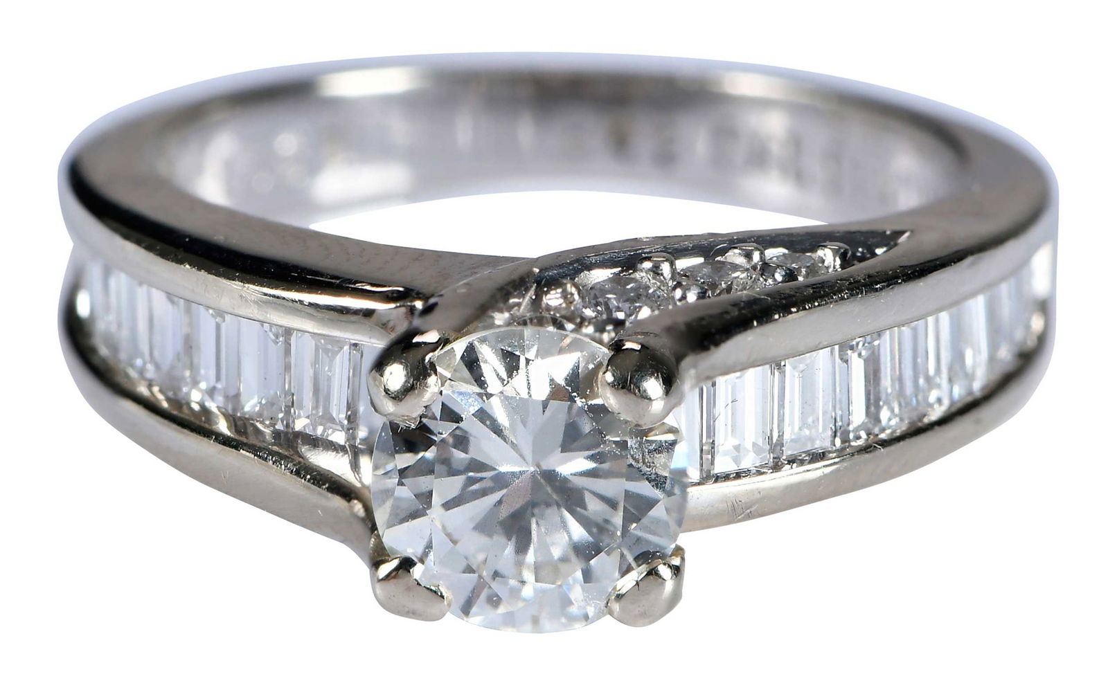 14kt. Modern Style Diamond Ring Accented with Channel Set Diamonds (1 of 7)