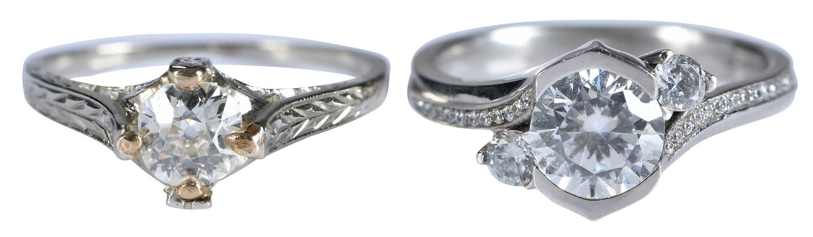 18kt. Vintage Diamond Ring and Fashion Ring (1 of 8)