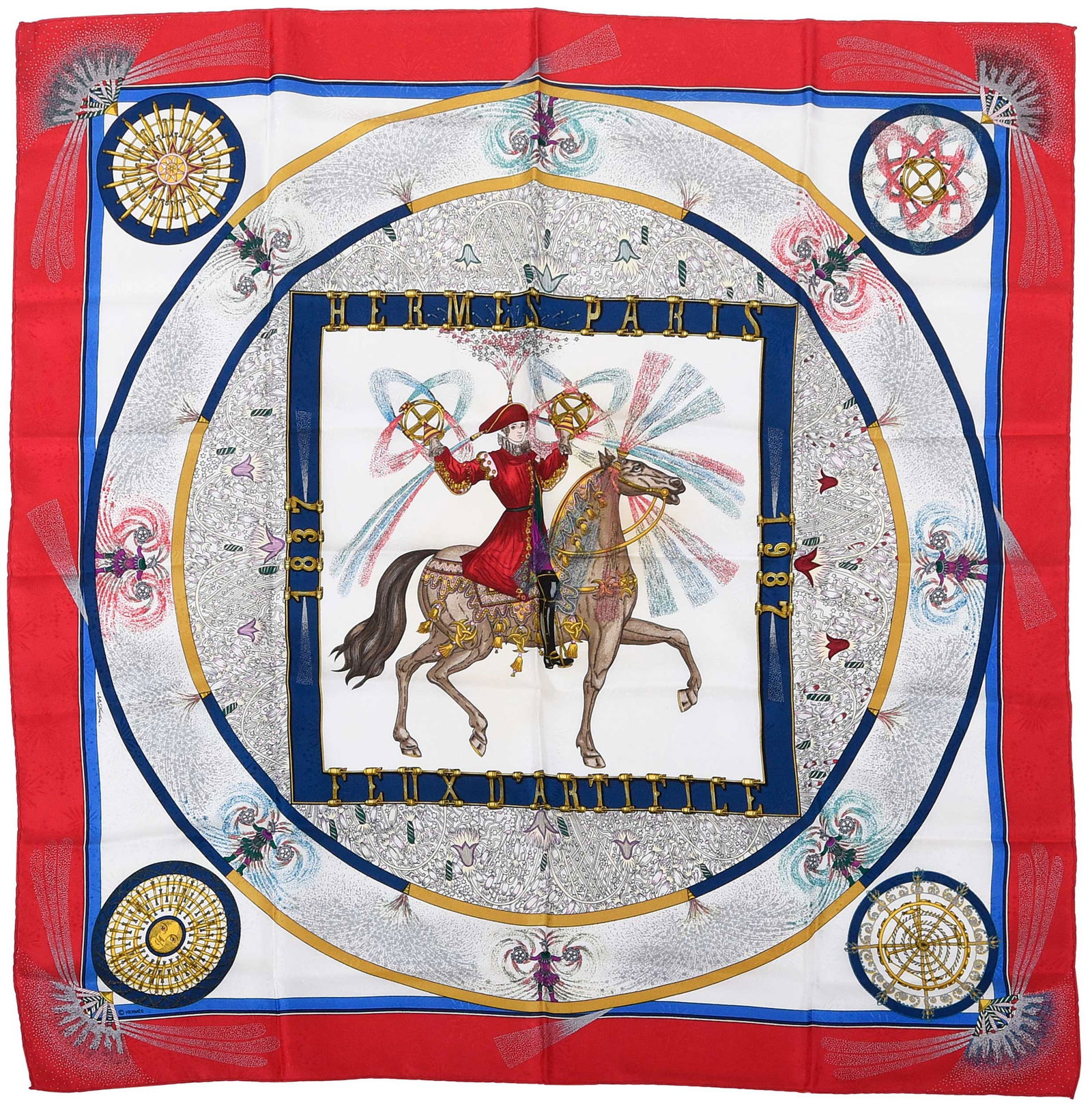Hermes Feux d'Artifice Silk Scarf (1 of 4)