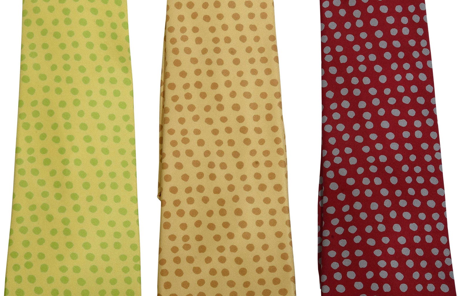 Three Hermes Silk Ties, Polka Dots (1 of 3)