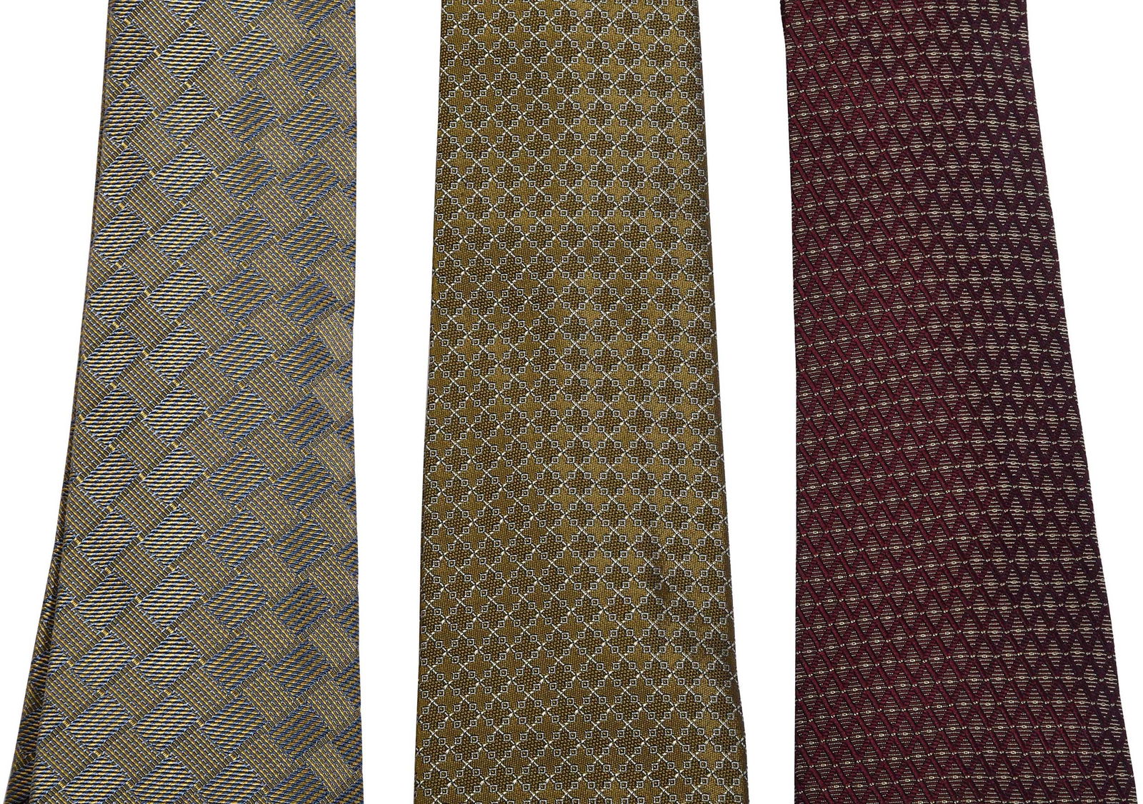 Three Hermes Silk Ties, Textured Patterns (1 of 3)